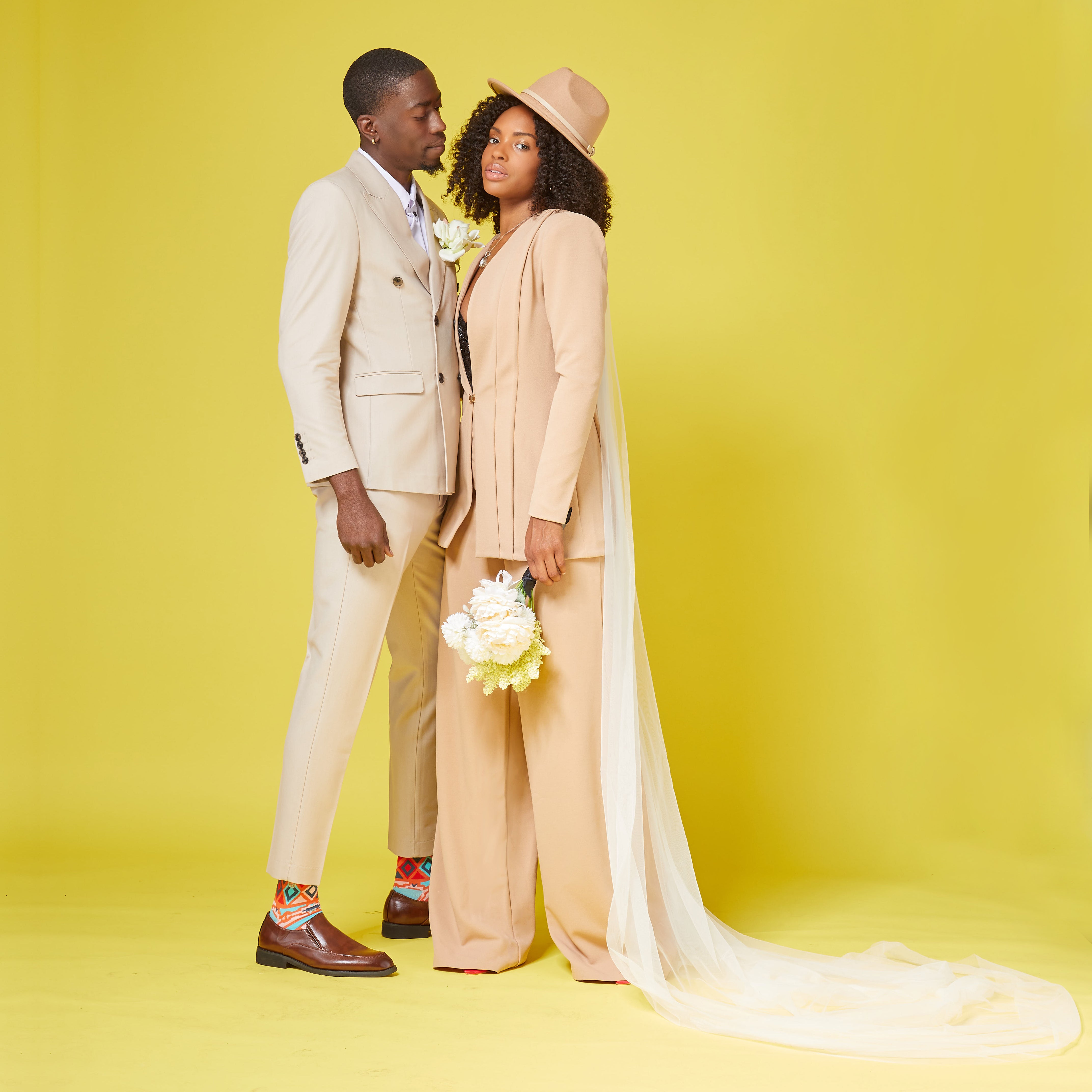 Caramel Pop tan/brown women’s blazer — Rebel Stretch