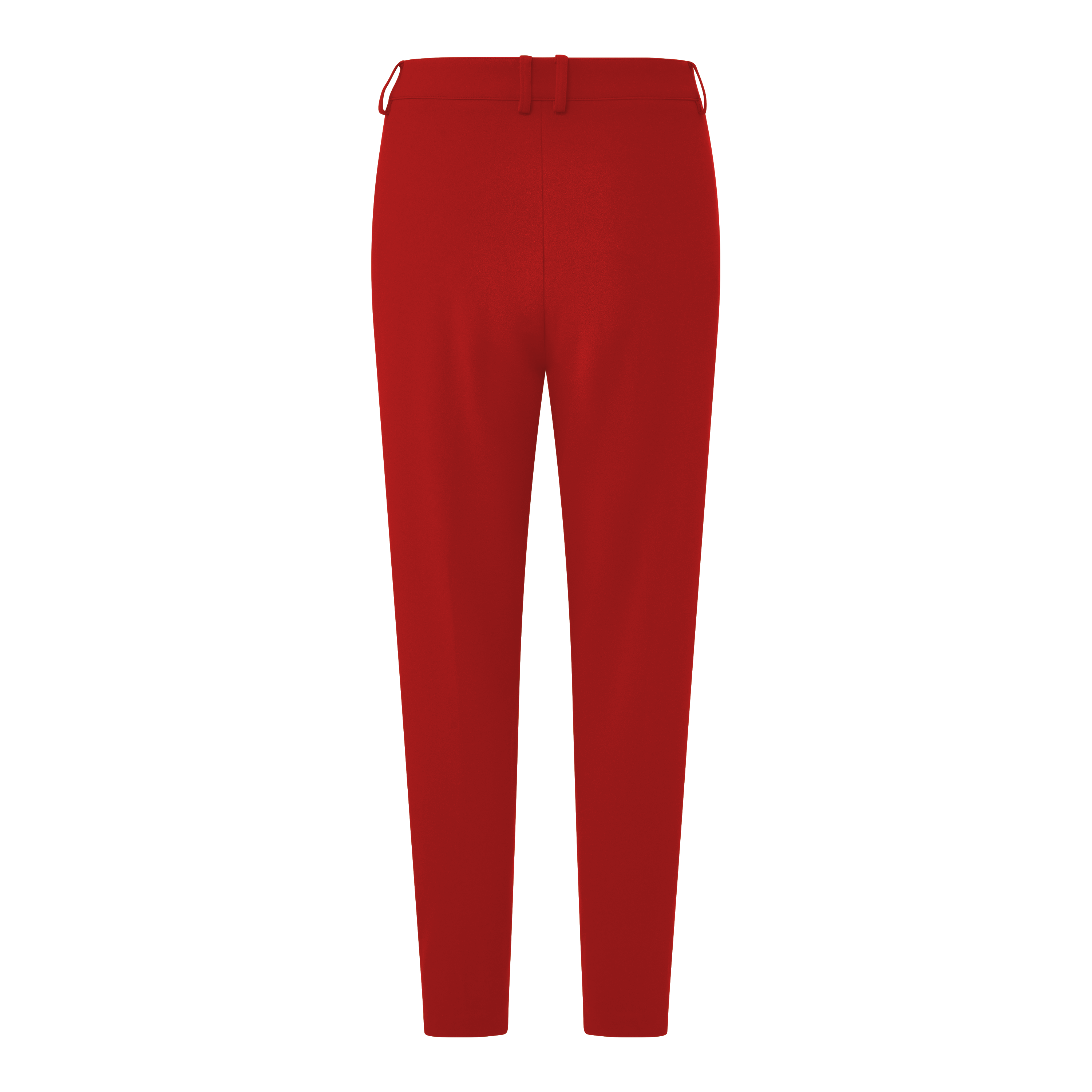 Crimson red petite dress pants for women — stretch, crop cut