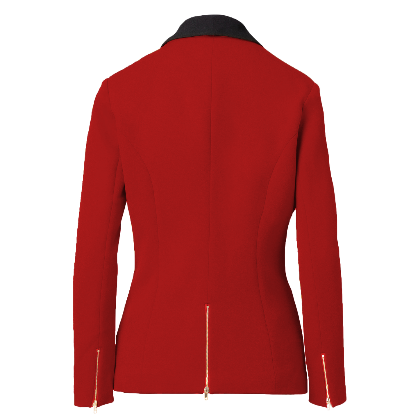 Rebellious Stretch Boss Blazer - Crimson