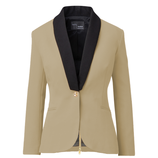 Rebellious Stretch Boss Blazer - Caramel Pop