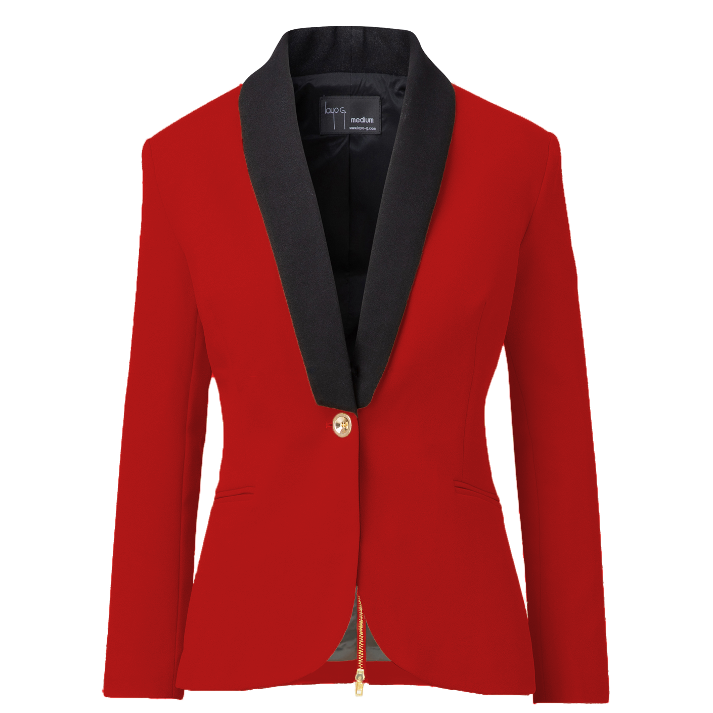 Rebellious Stretch Boss Blazer - Crimson