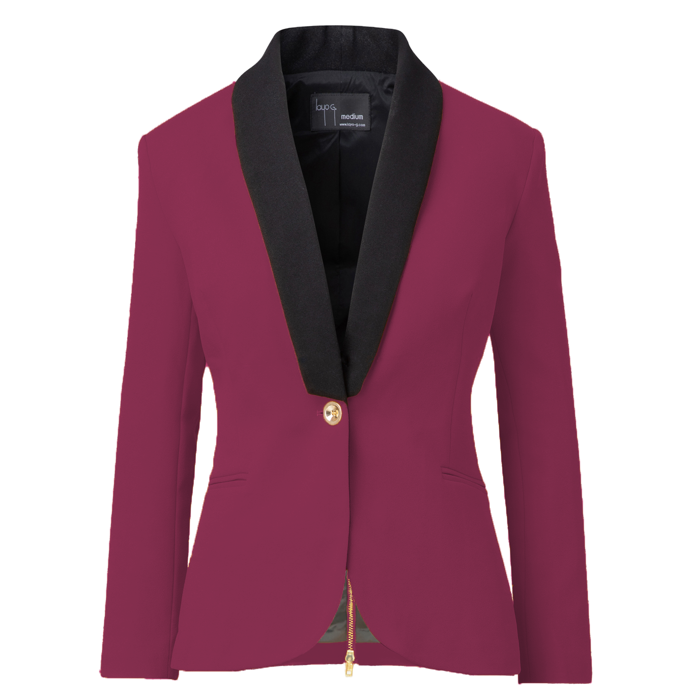 Rebellious Stretch Boss Blazer - Fuchsia