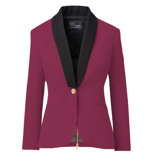 Rebellious Stretch Boss Blazer - Fuchsia