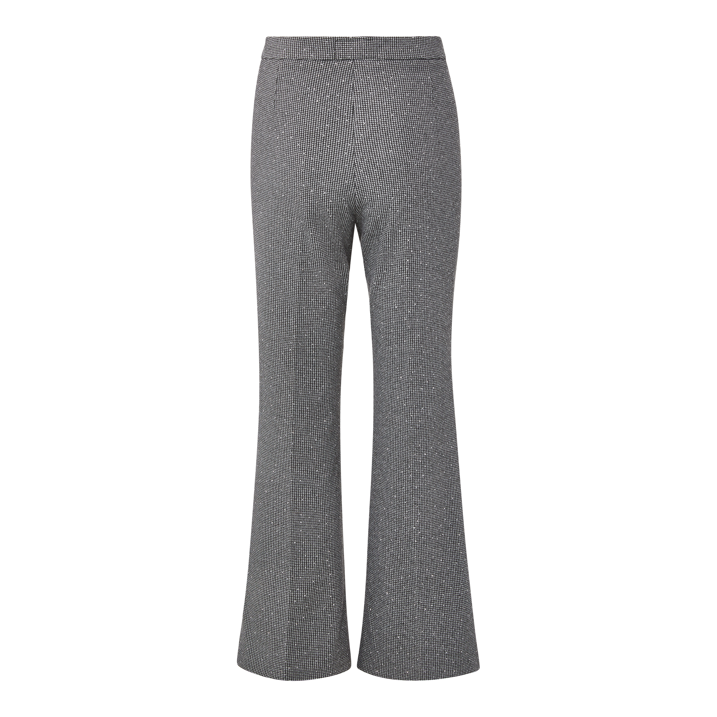 Silver gray petite dress pants for women — no-stretch