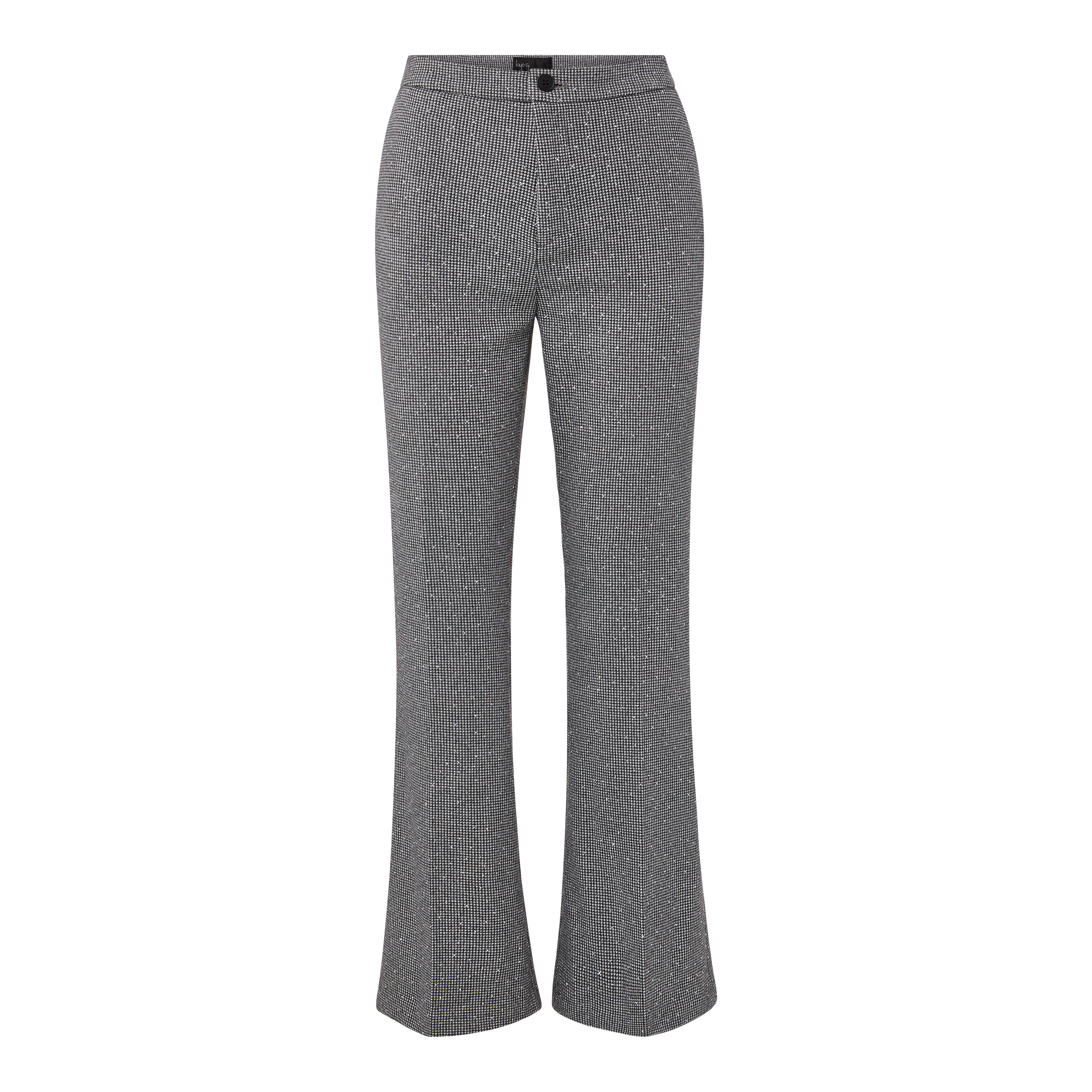 Silver gray petite dress pants for women — no-stretch