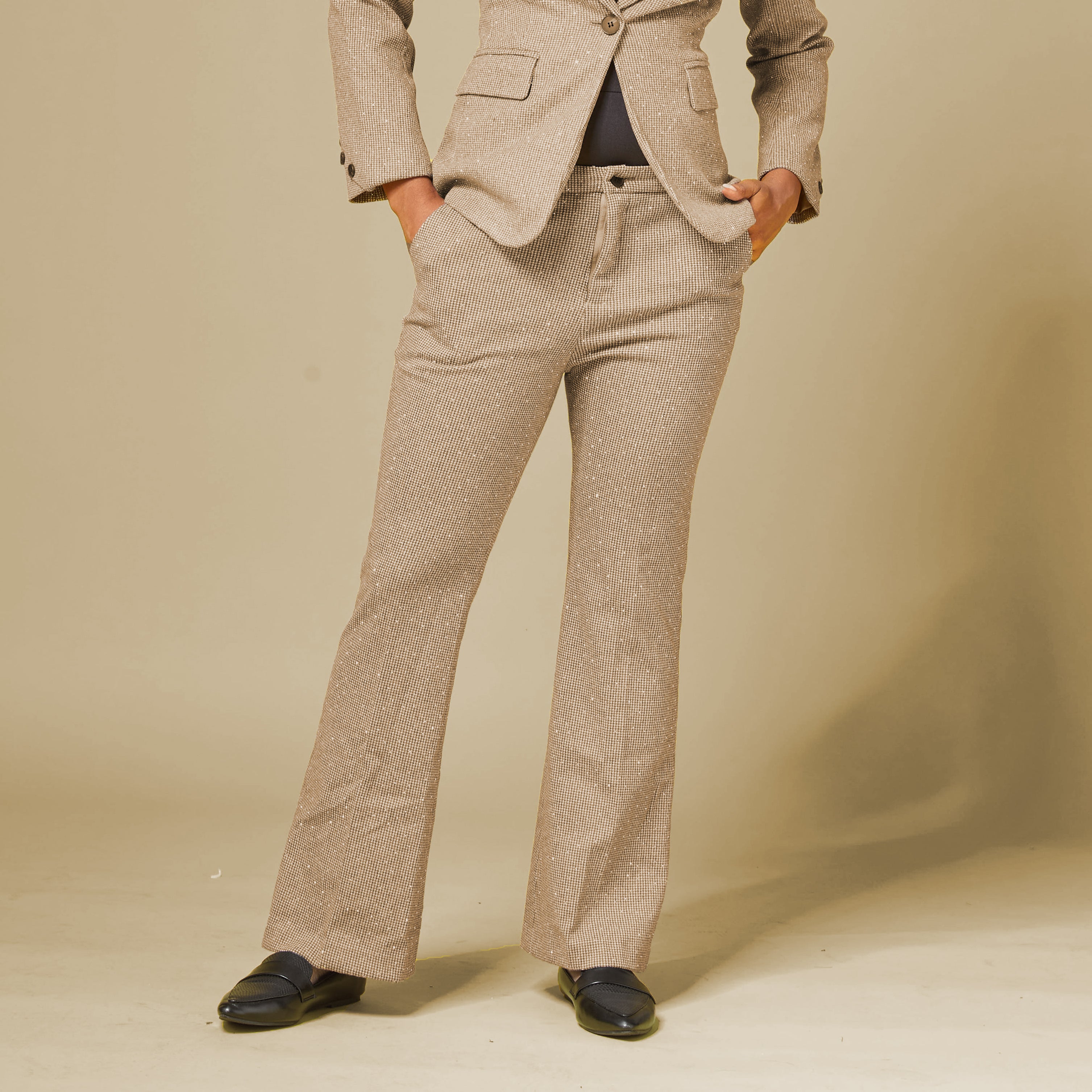 Camel brown brown dress pants for women – petite fit