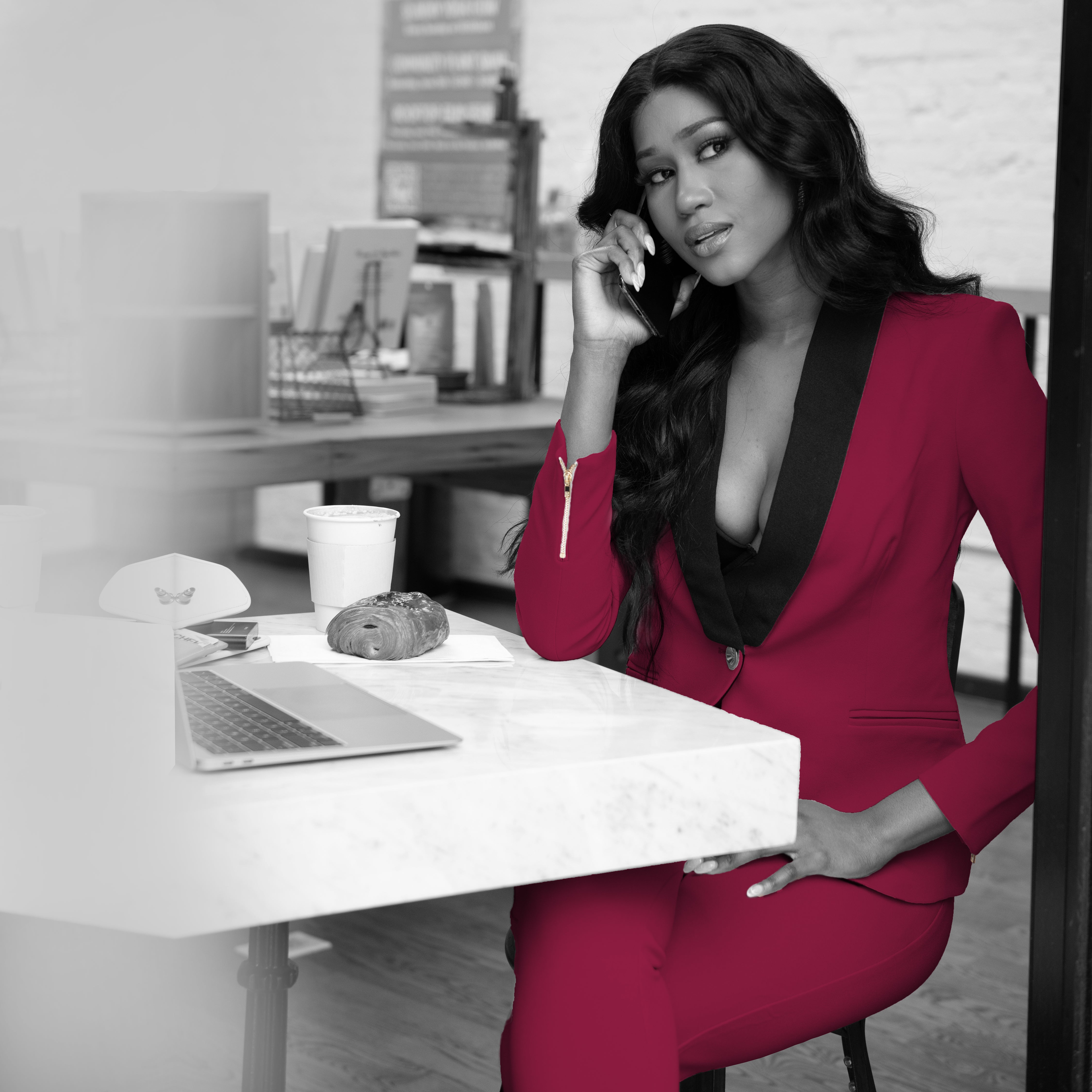 Fuchsia pink/purple women’s blazer — Rebellious Boss