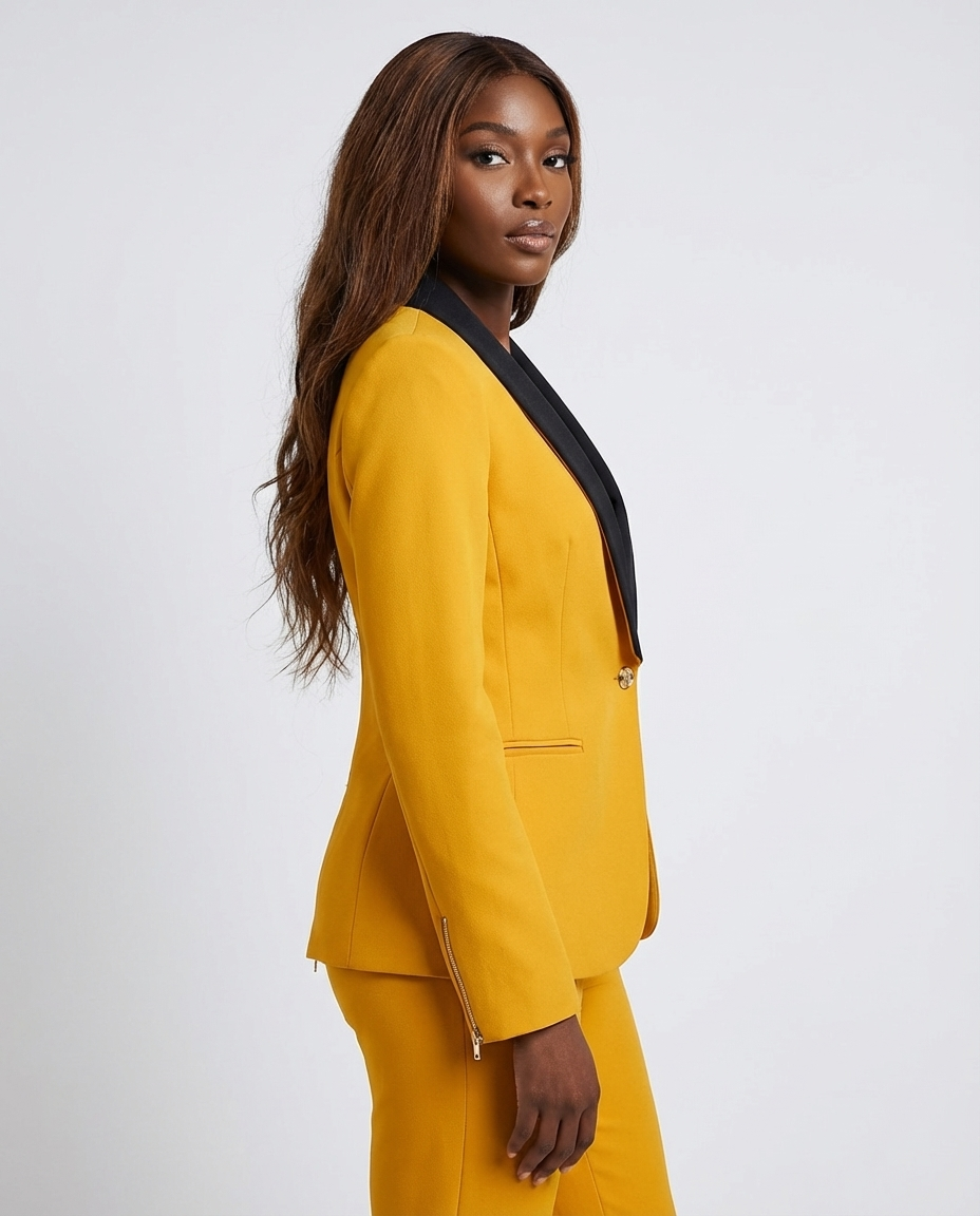 Mustard Gold/Yellow Women’s Blazer — Rebellious Boss