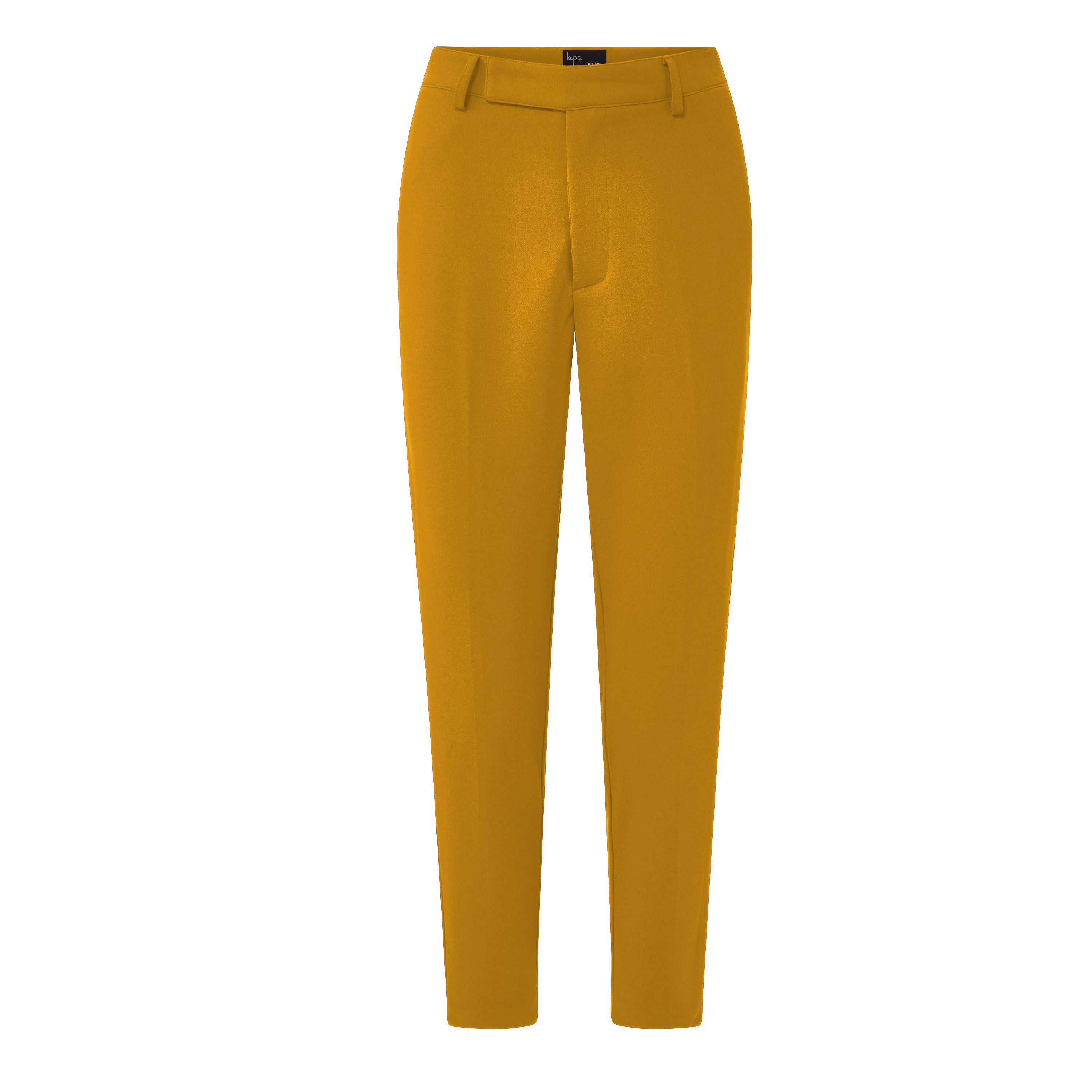 Mustard gold/yellow petite dress pants for women — stretch comfort