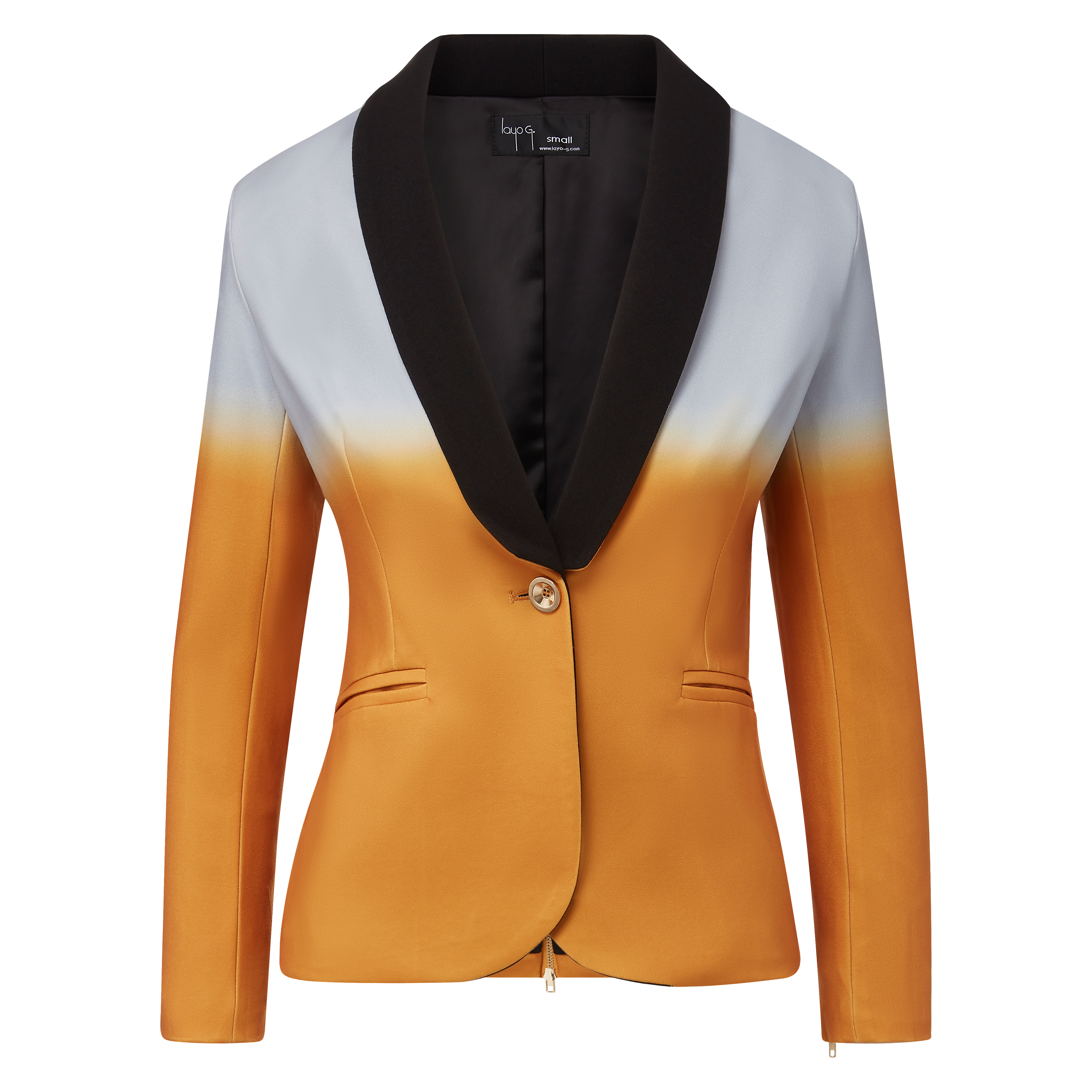 Mustard gold/yellow ombre women’s blazer — Rebellious