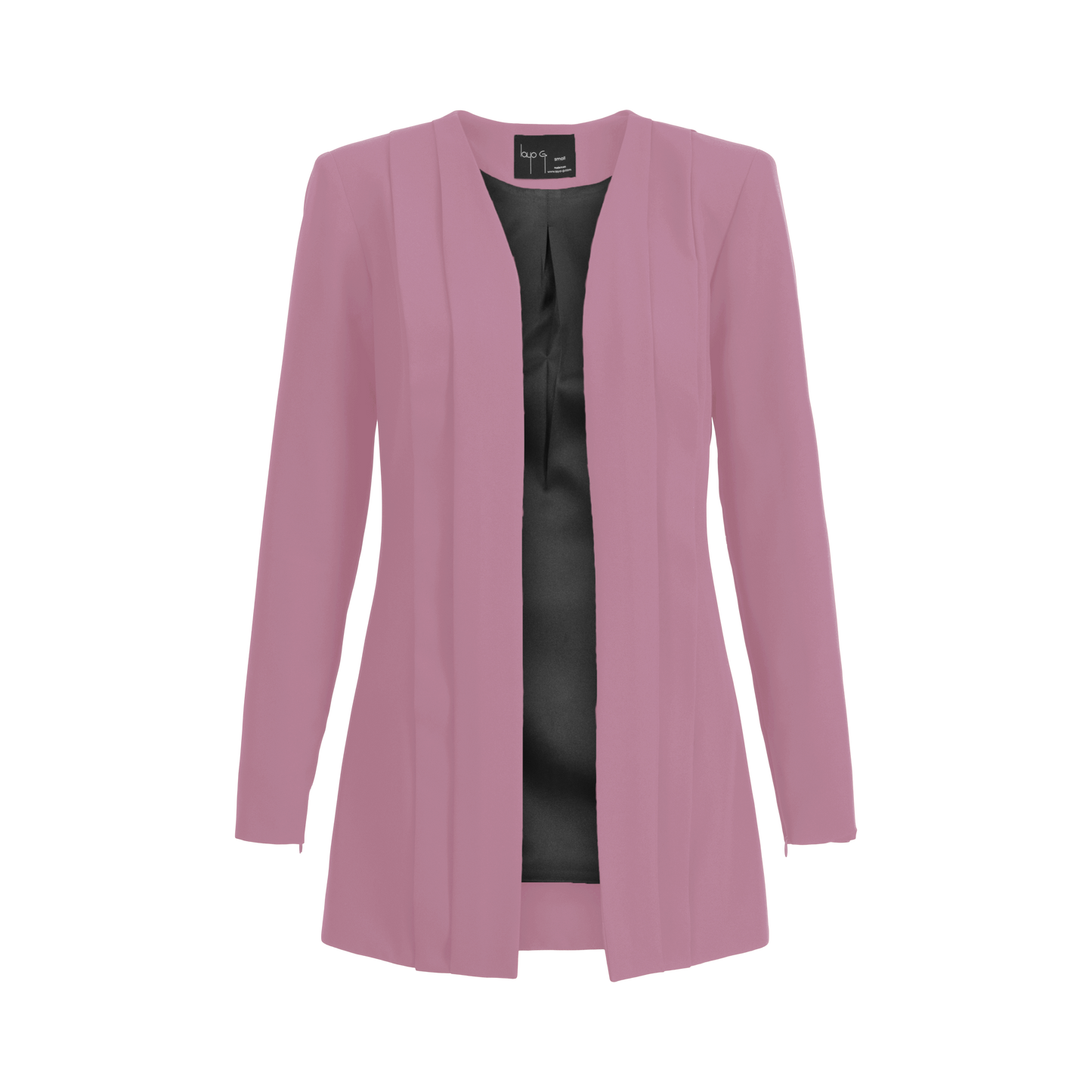 Rebel Stretch Pleated Blazer - Blush