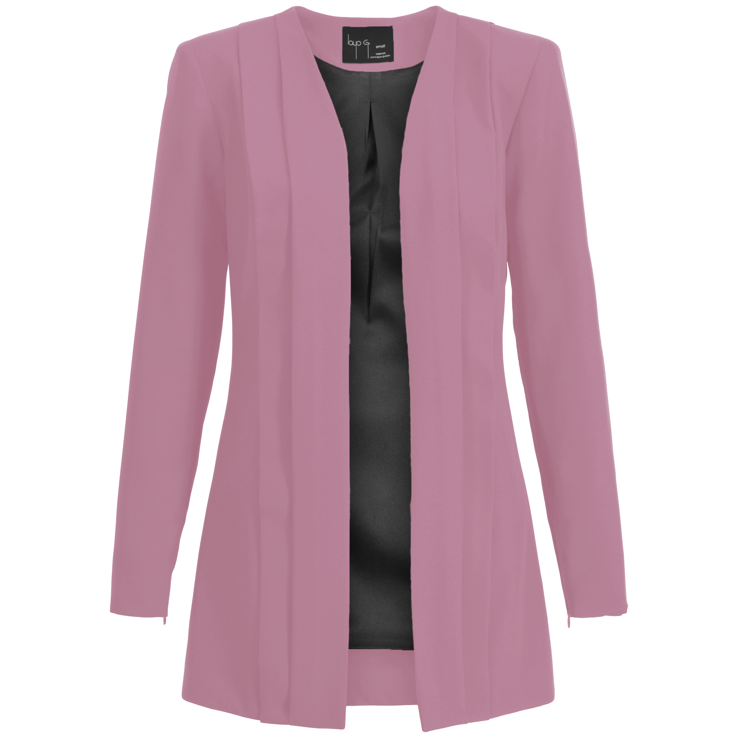 Blush Pink Pleated women’s blazer — Rebel