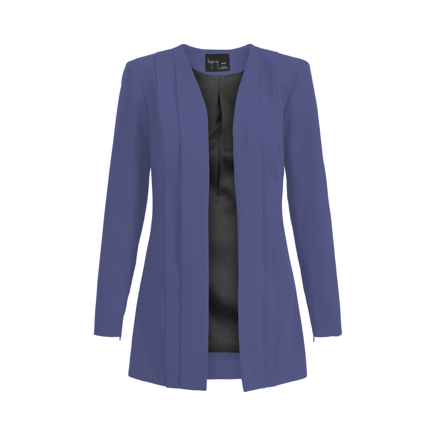 Rebel Stretch Pleated Blazer - Ocean Blue