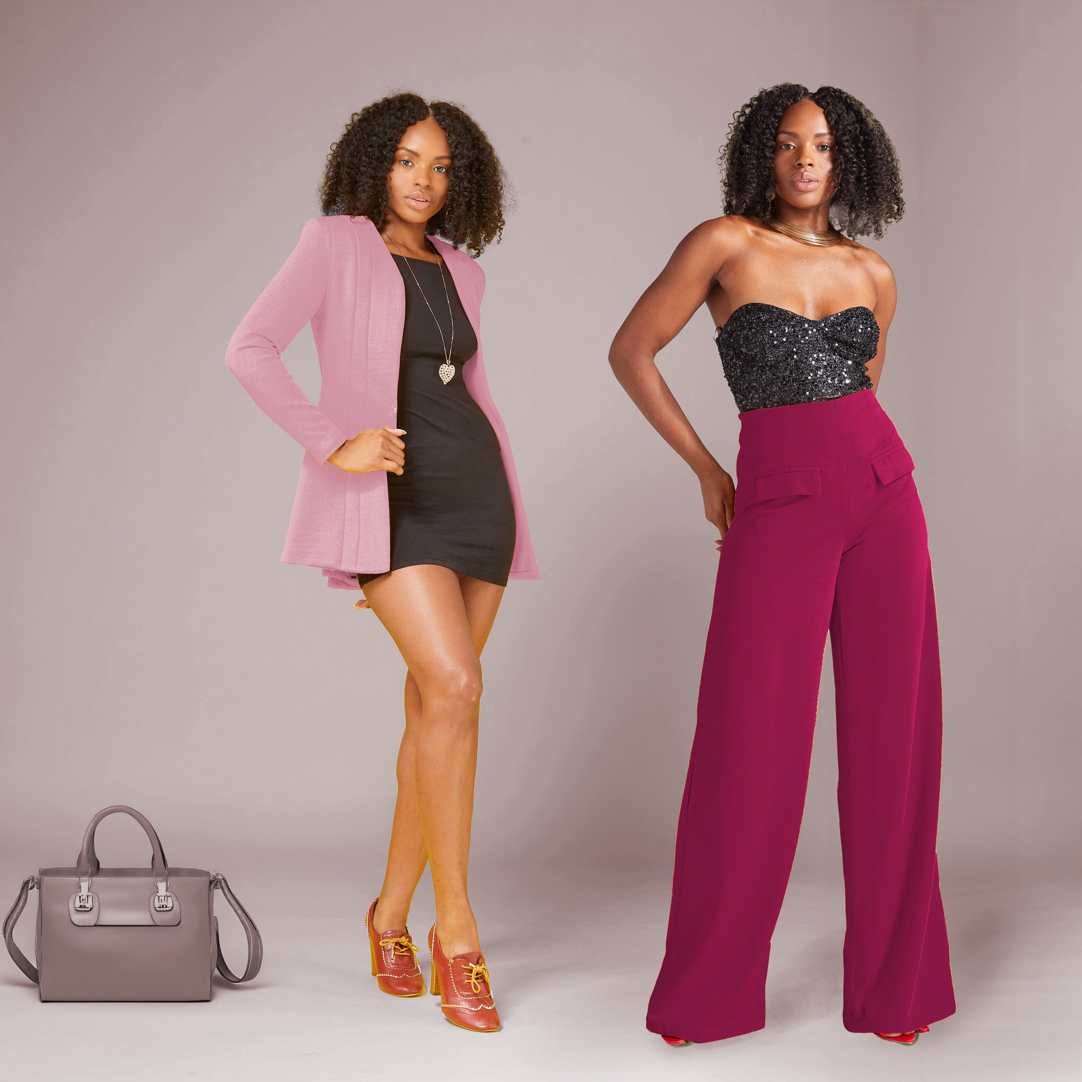 Blush Pink Pleated women’s blazer — Rebel