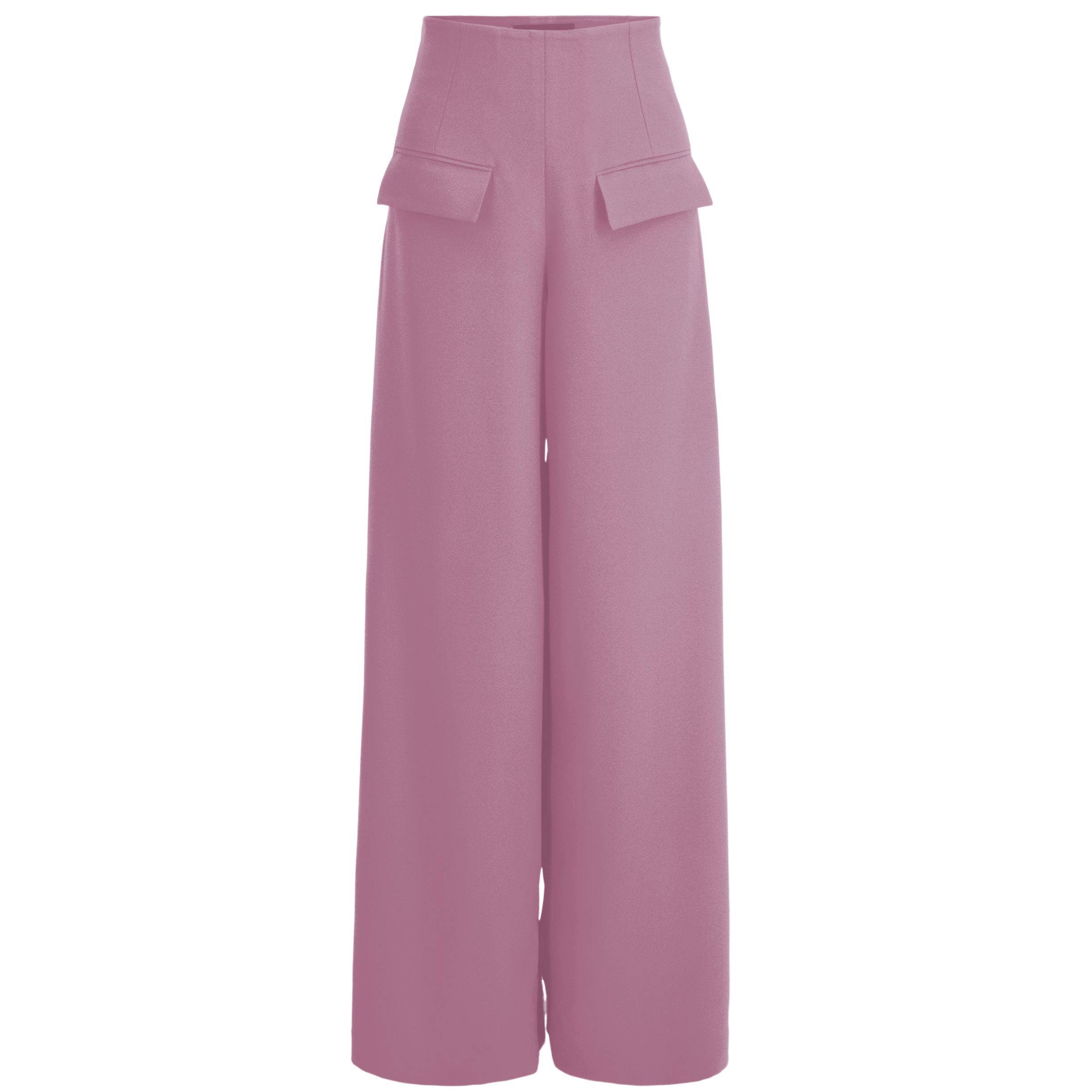 Wide-Leg Dress Pants — Blush Pink