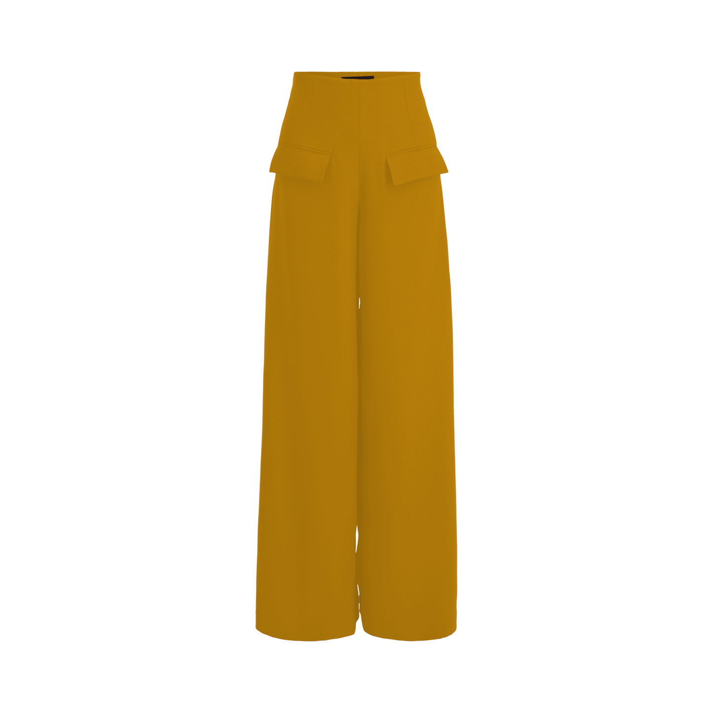 Wide Leg Stretch Pants - Mustard Gold