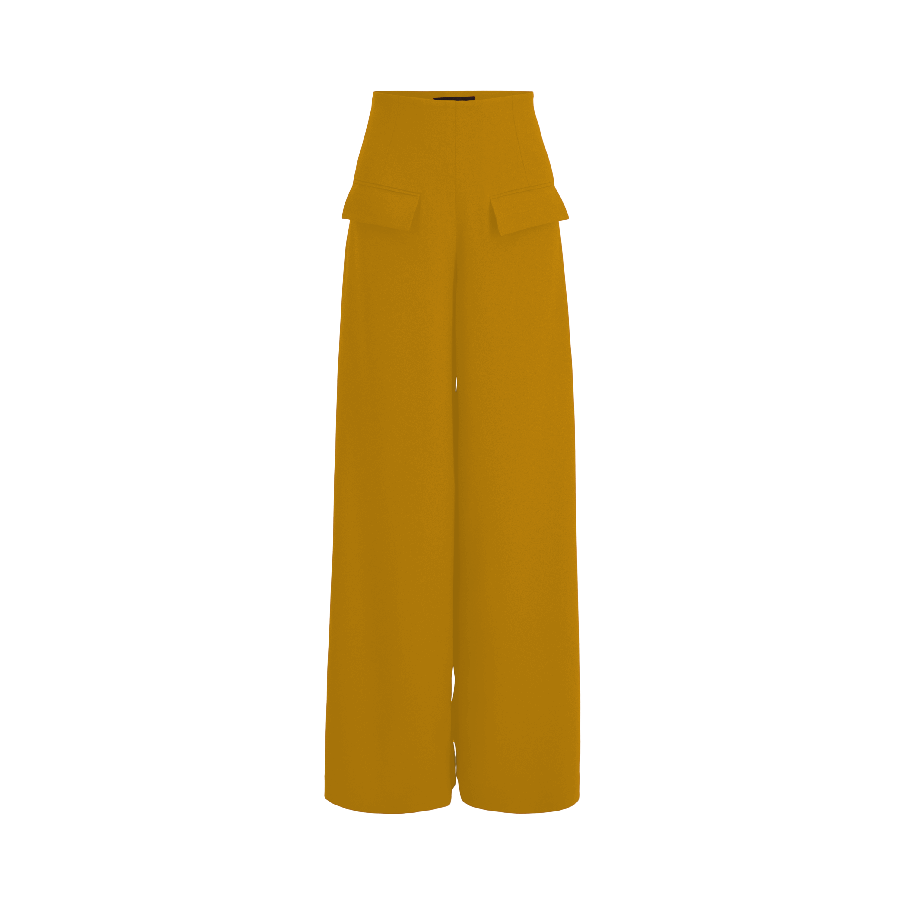 Wide-leg dress pants — Mustard gold/yellow