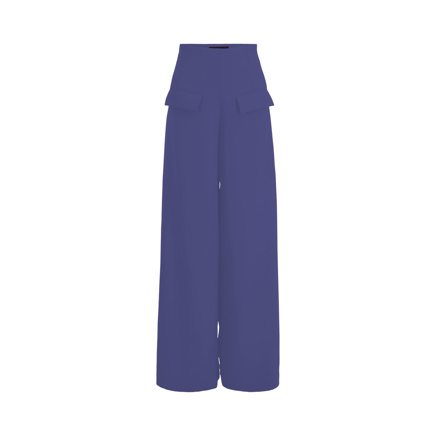 Wide Leg Stretch Pants - Ocean Blue