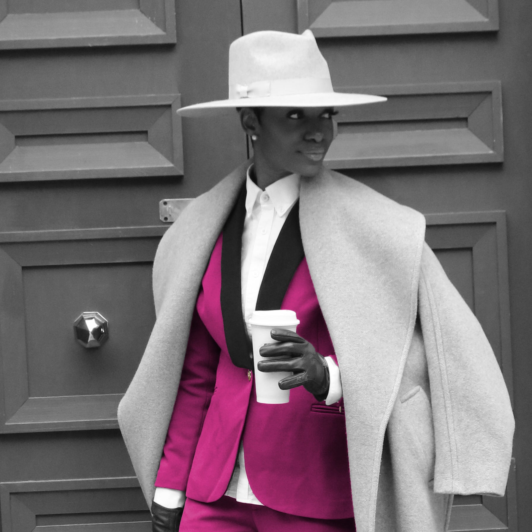 Fuchsia pink/purple women’s blazer — Rebellious Boss