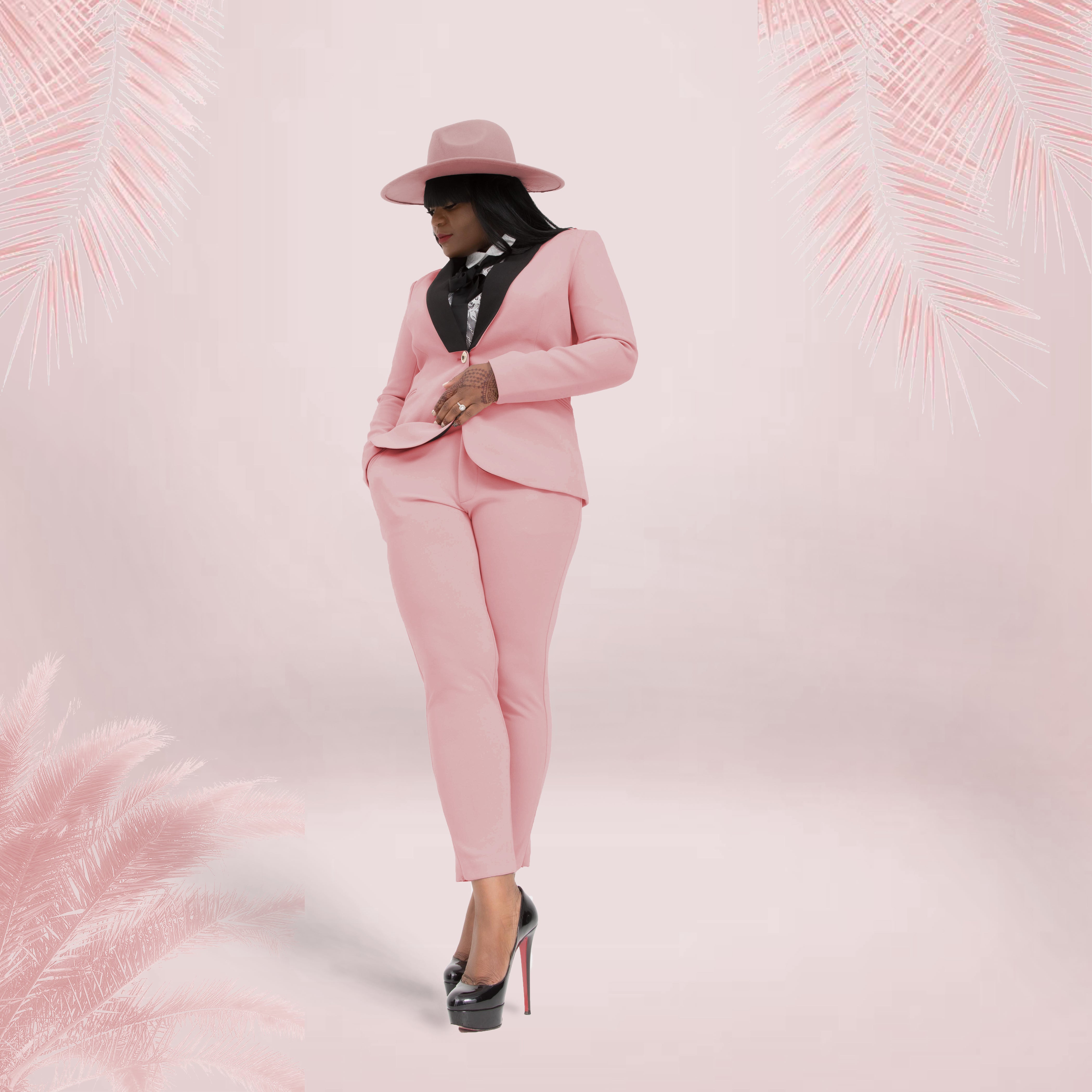 Rebellious women’s suit set – Blush Pink