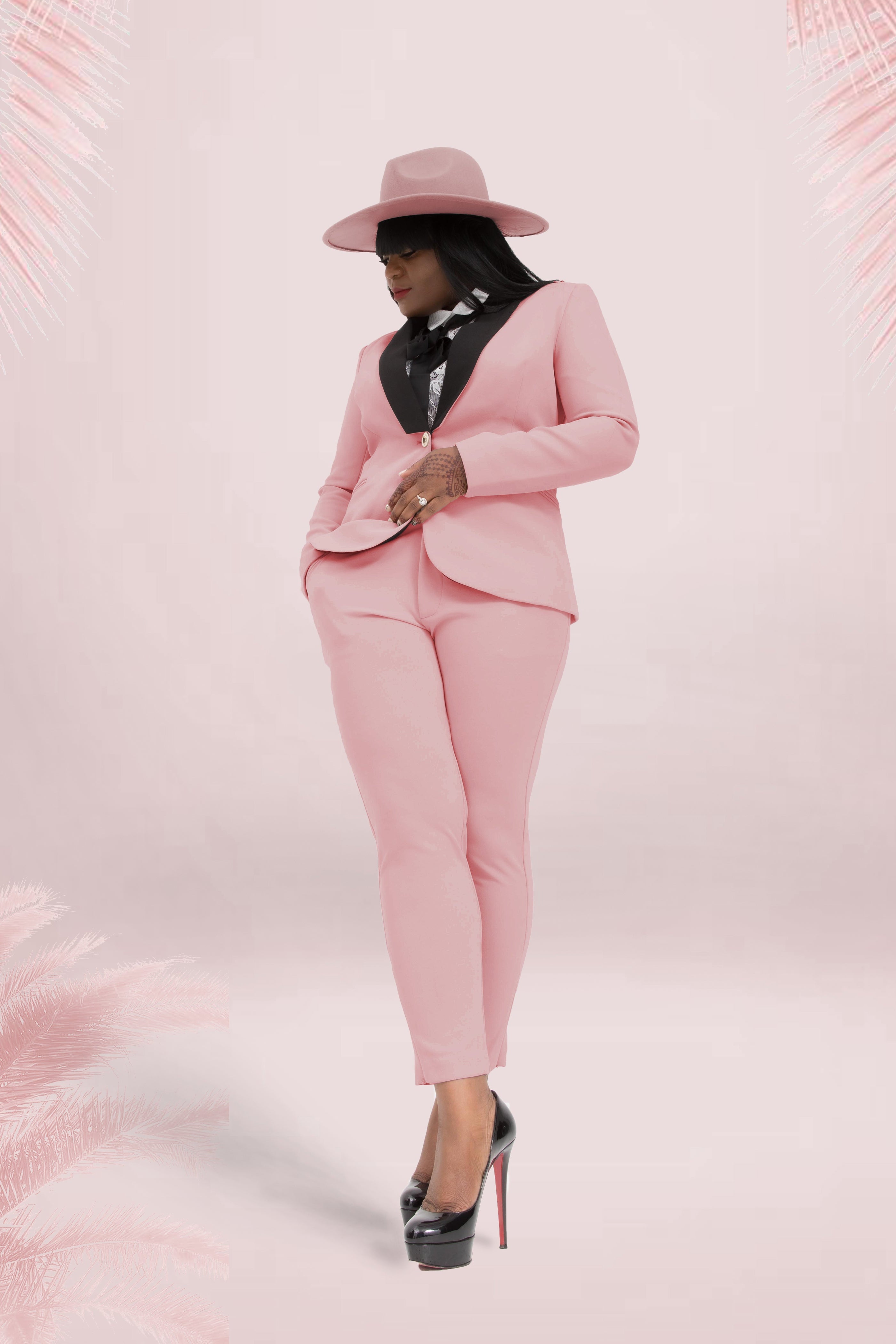 Rebellious women’s suit set – Blush Pink