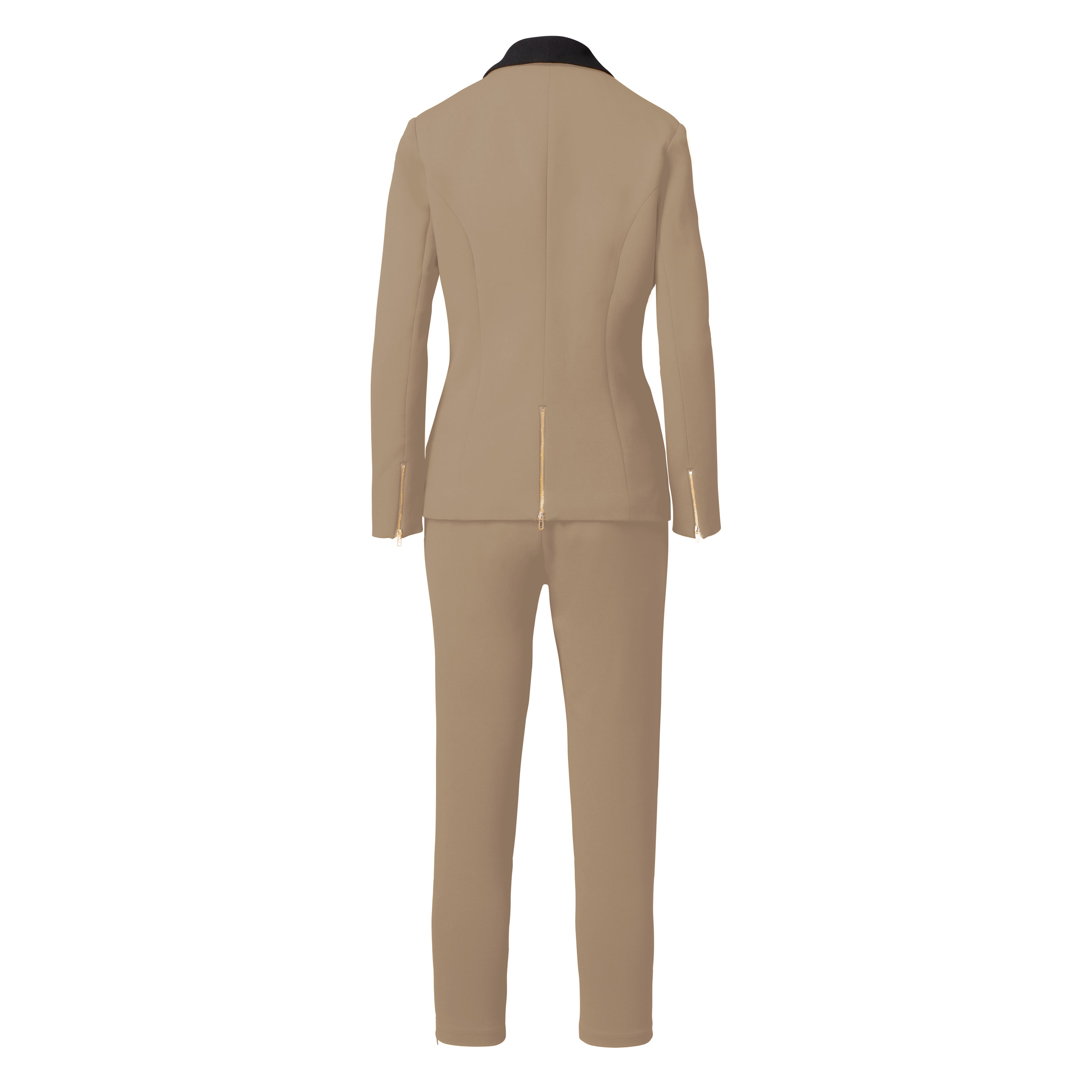 Caramel Brown women’s suit set — Rebellious stretch