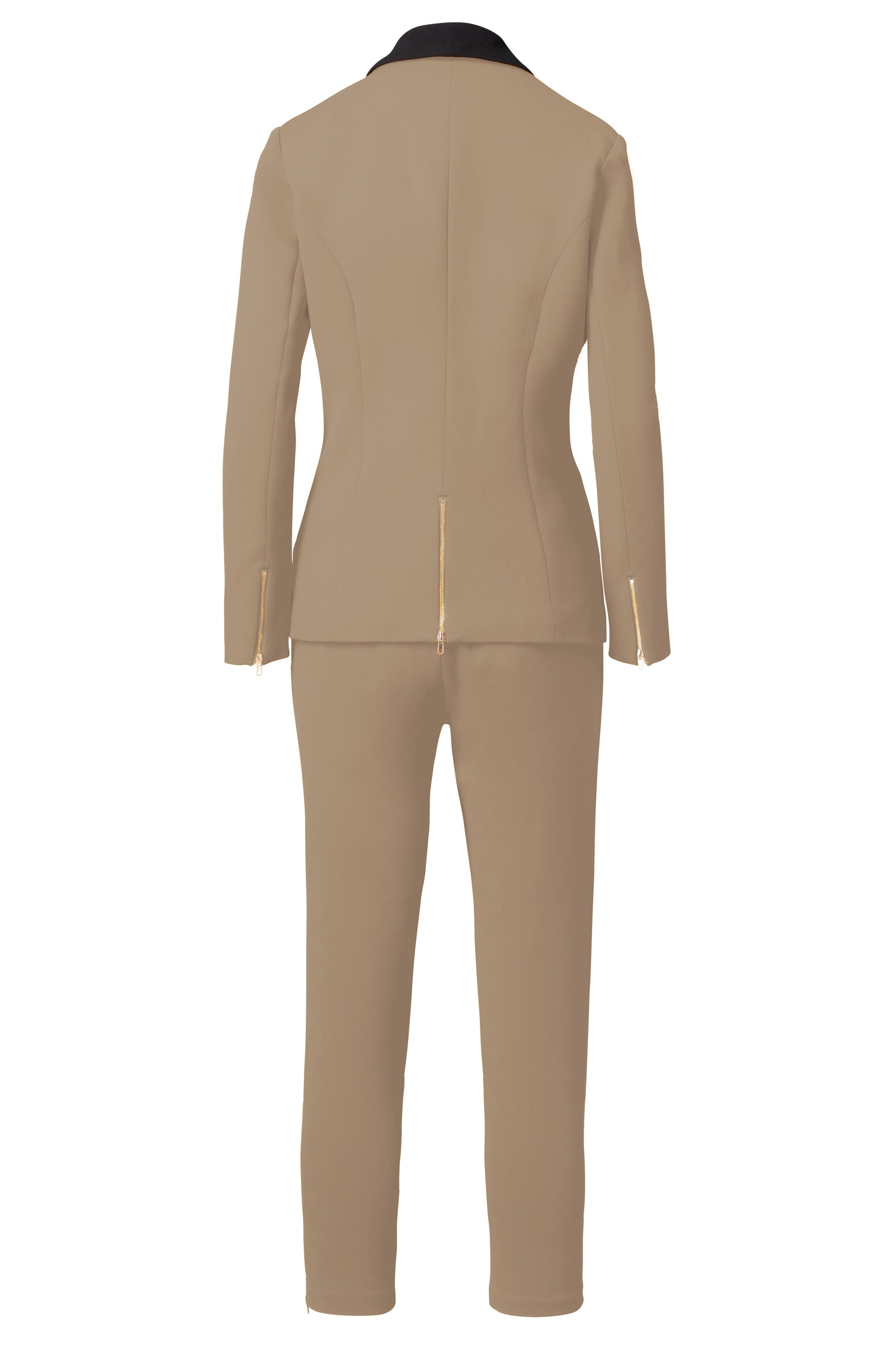 Caramel Brown women’s suit set — Rebellious stretch