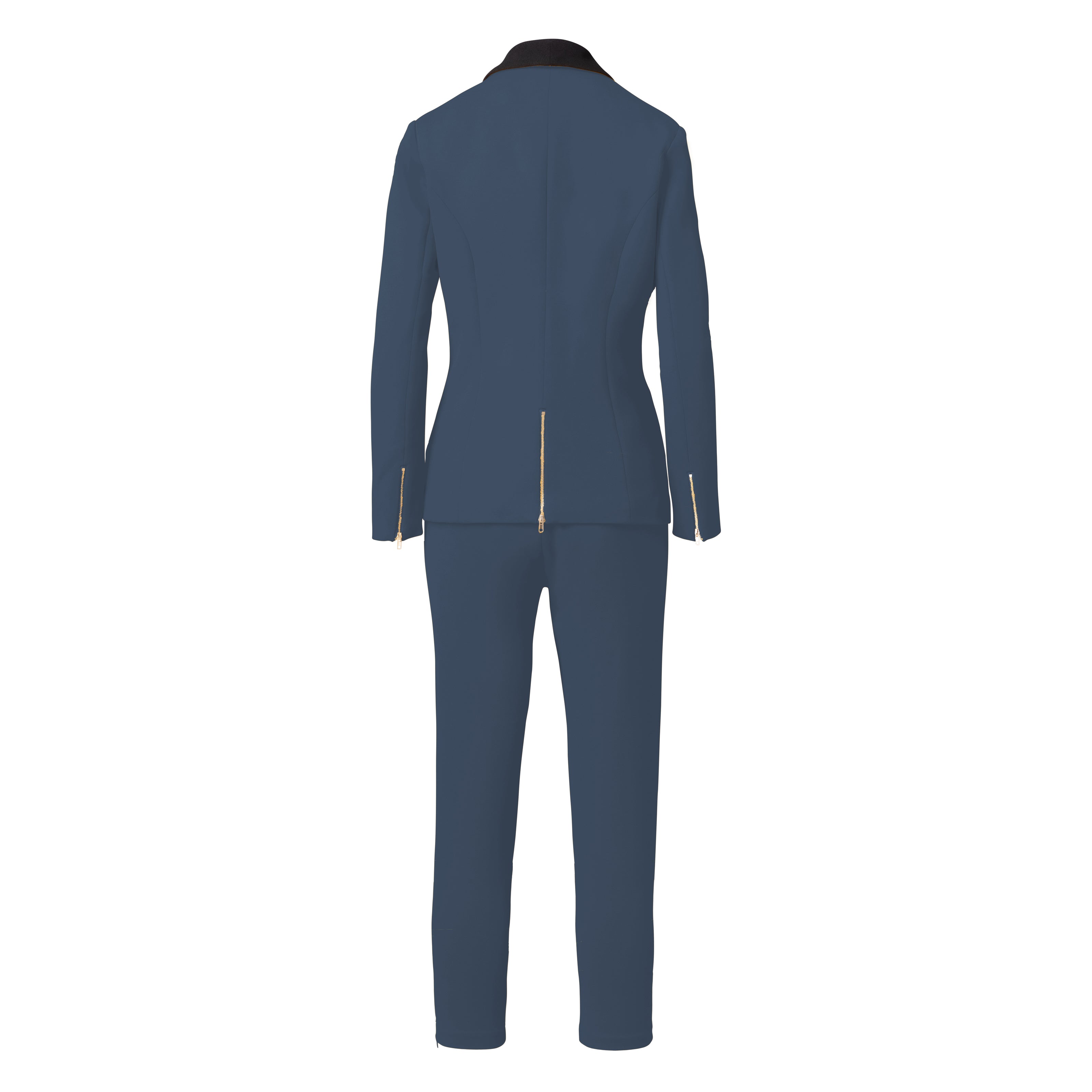 Ocean Blue women’s suit set — Rebellious stretch crepe