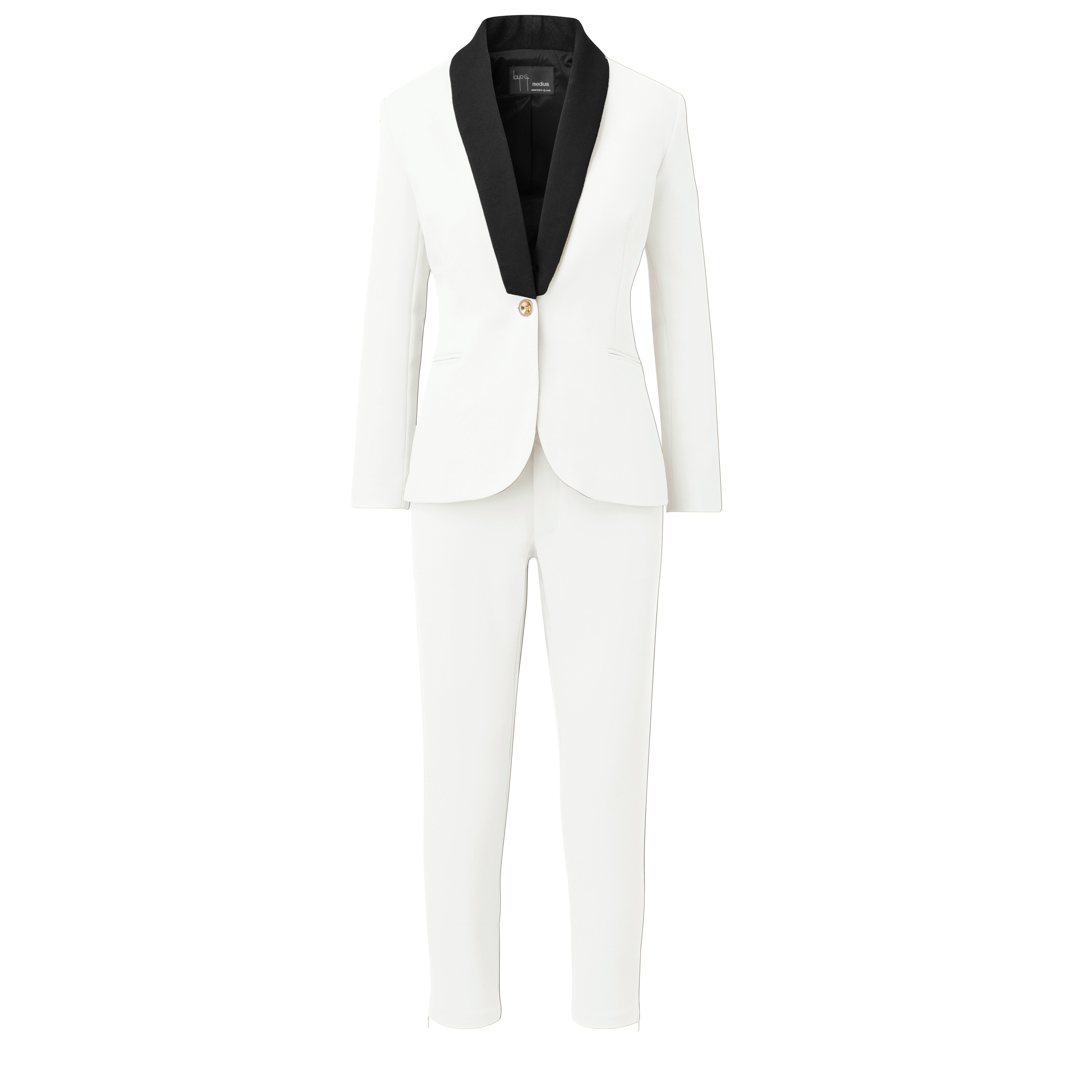 White women’s suit set — Rebellious stretch crepe