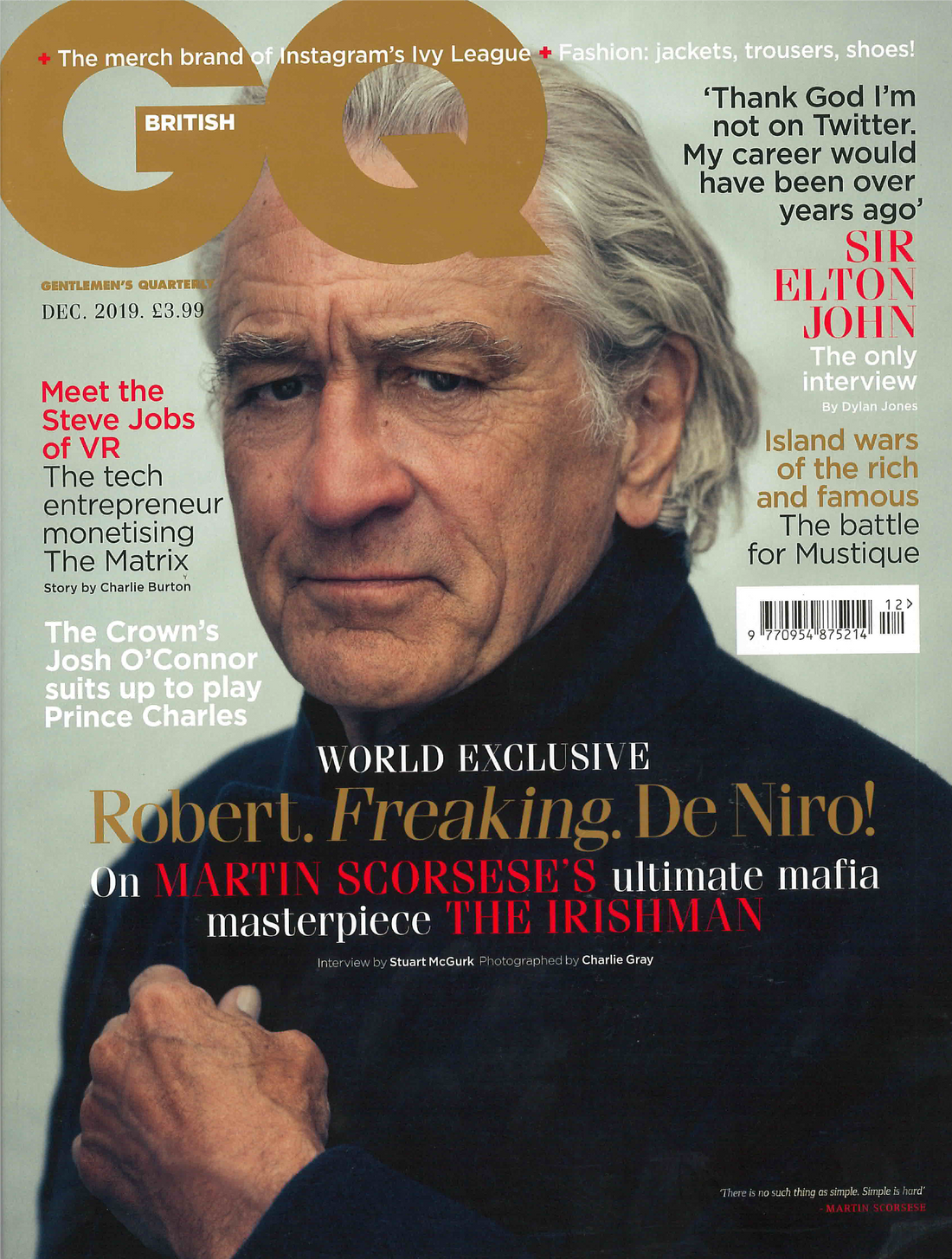 as seen in the december 2019 issue of british gq