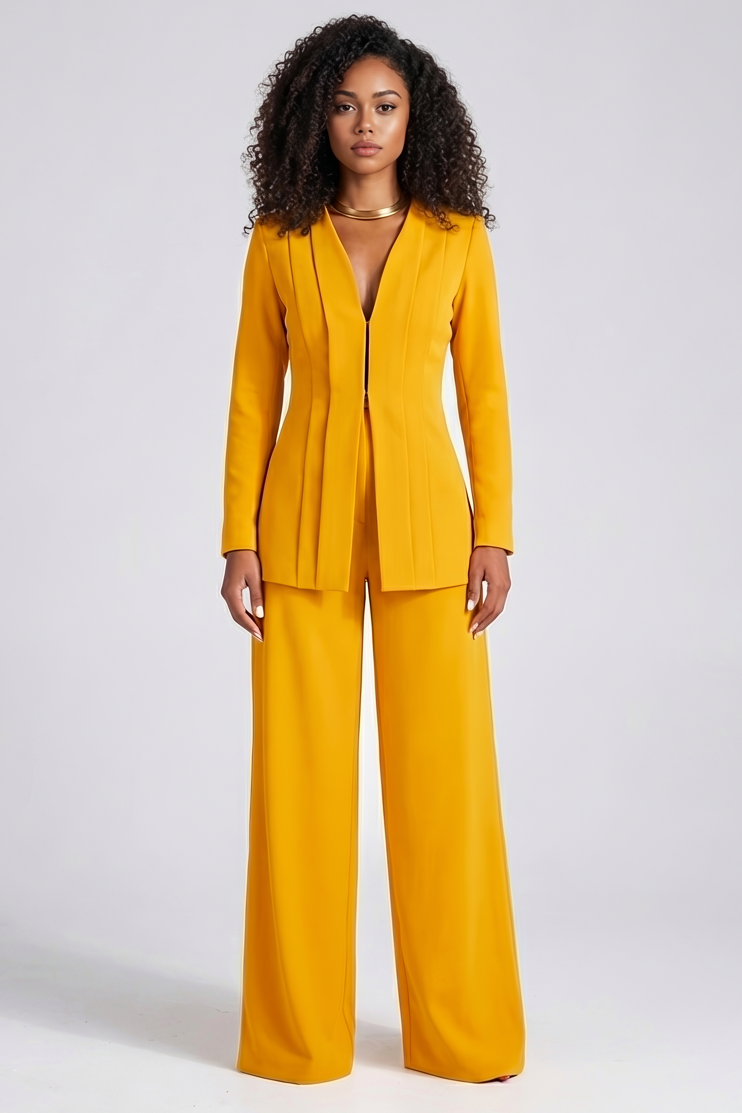 Mustard gold/yellow women’s blazer —  Rebel