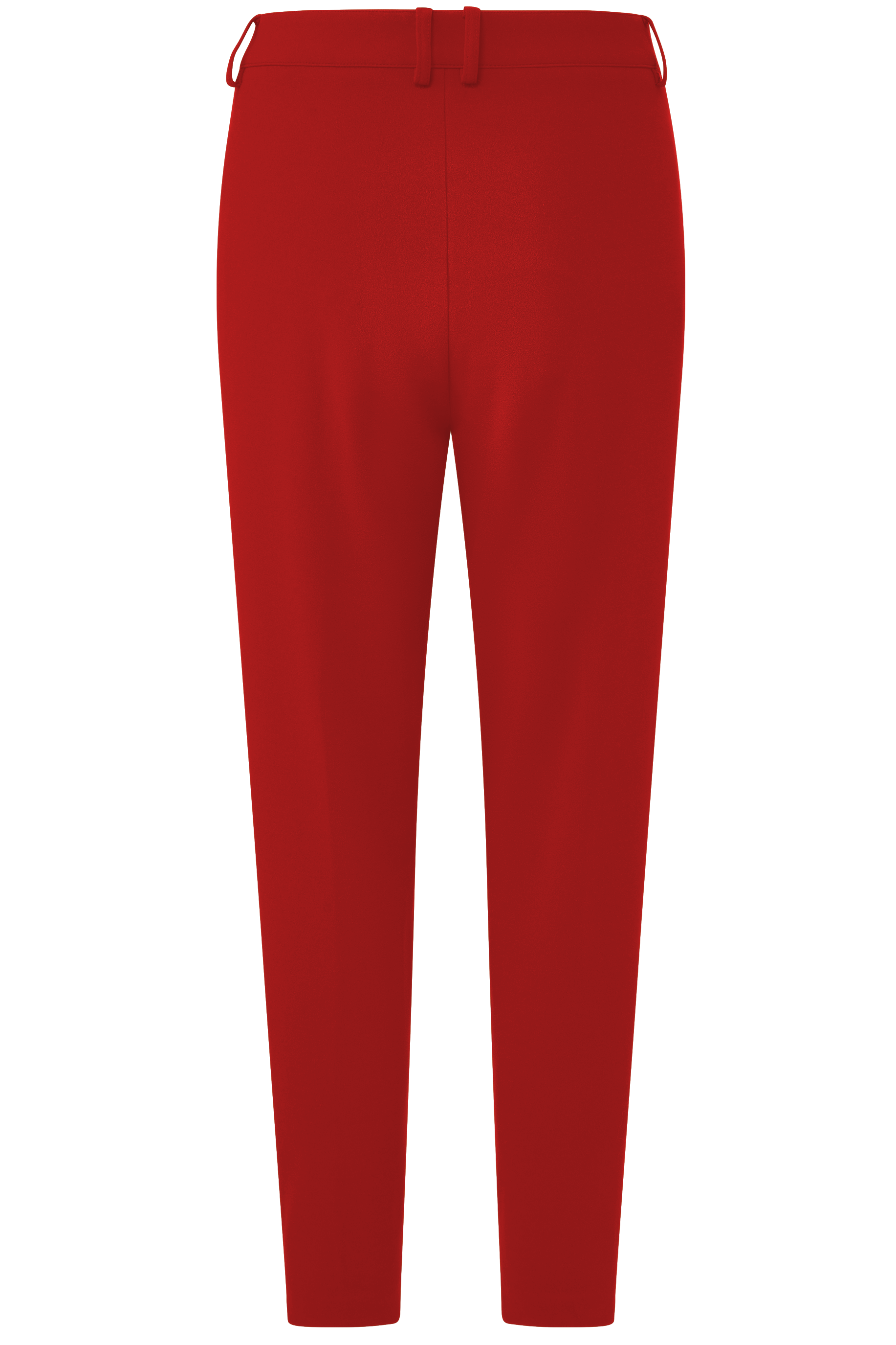 Crimson red petite dress pants for women — stretch, crop cut