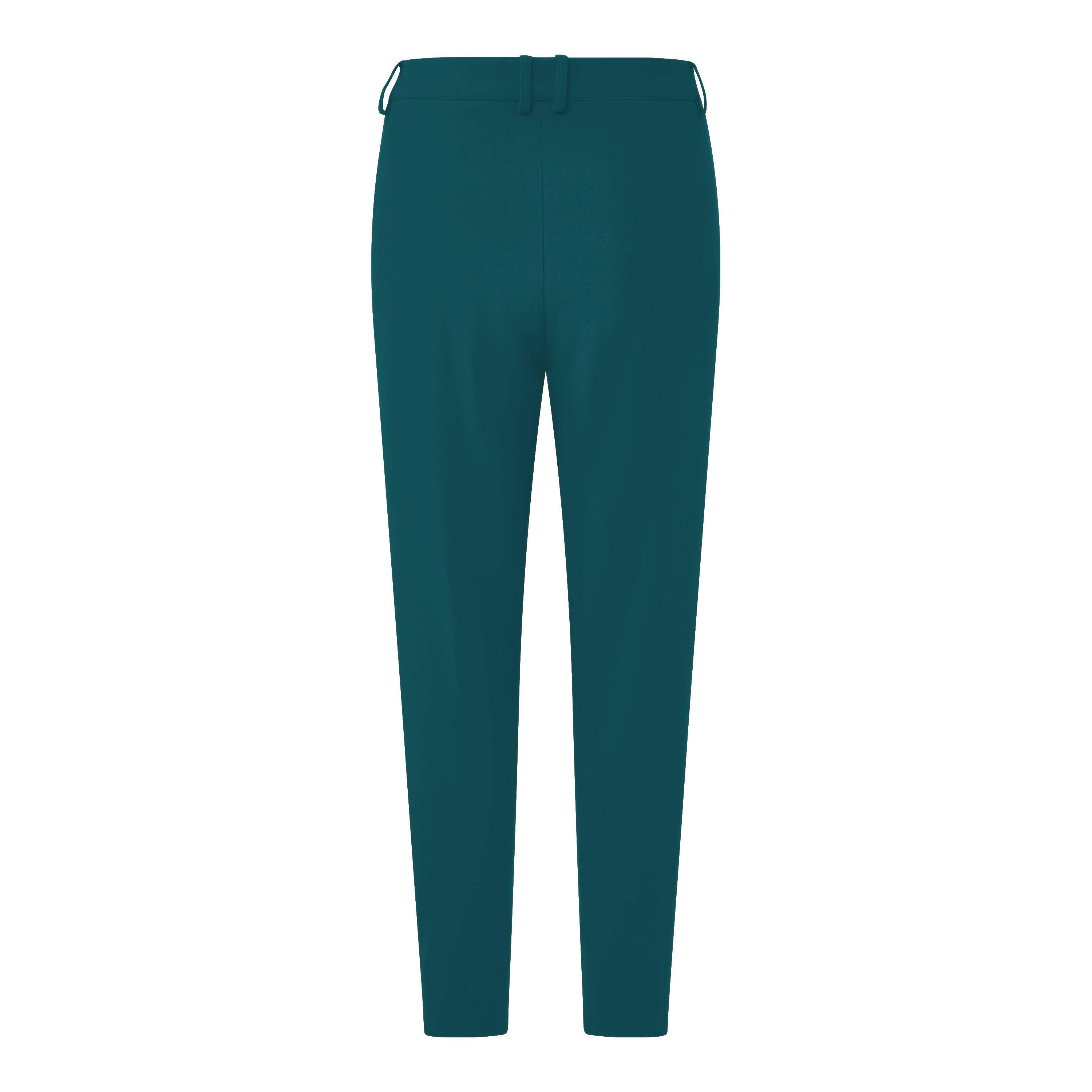 Teal Blue Women's Stretch Dress Pants — Crop Cut
