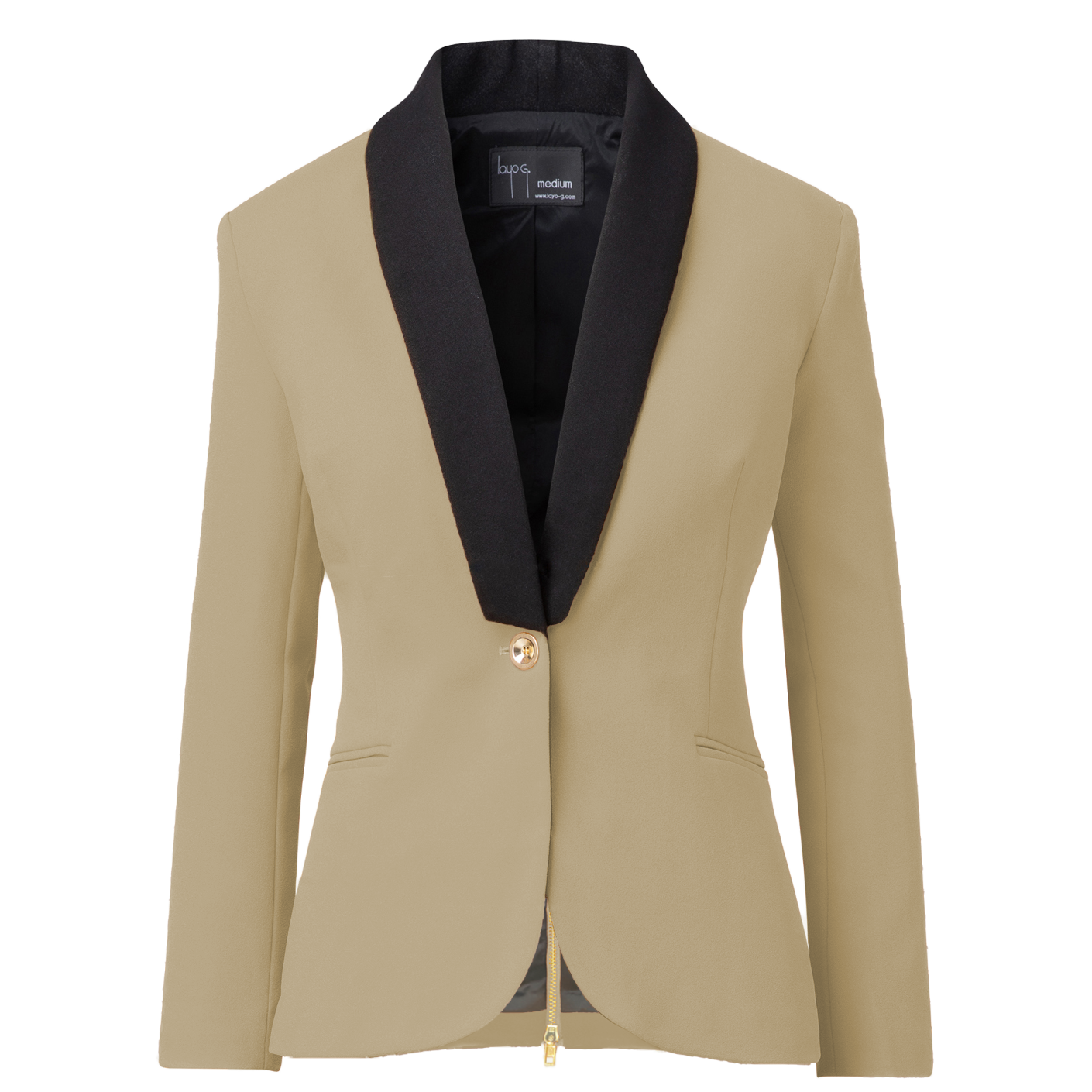 Caramel Pop tan/brown women’s blazer  —  Rebellious Boss