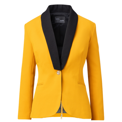 Rebellious Stretch Boss Blazer - Mustard Gold