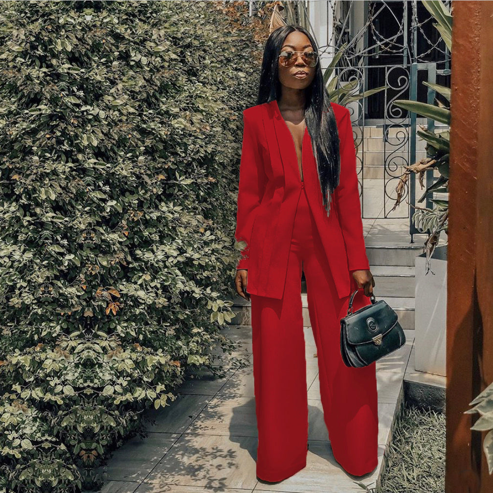 Crimson Red Stretch women’s blazer — Rebel