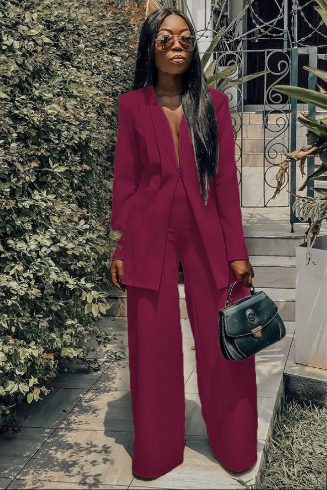 Fuchsia pink/purple wide-leg dress pants | Tall women fit | Layo G small / Fuchsia Fuchsia pink/purple wide-leg dress pants | Tall women fit | Layo G small / Fuchsia