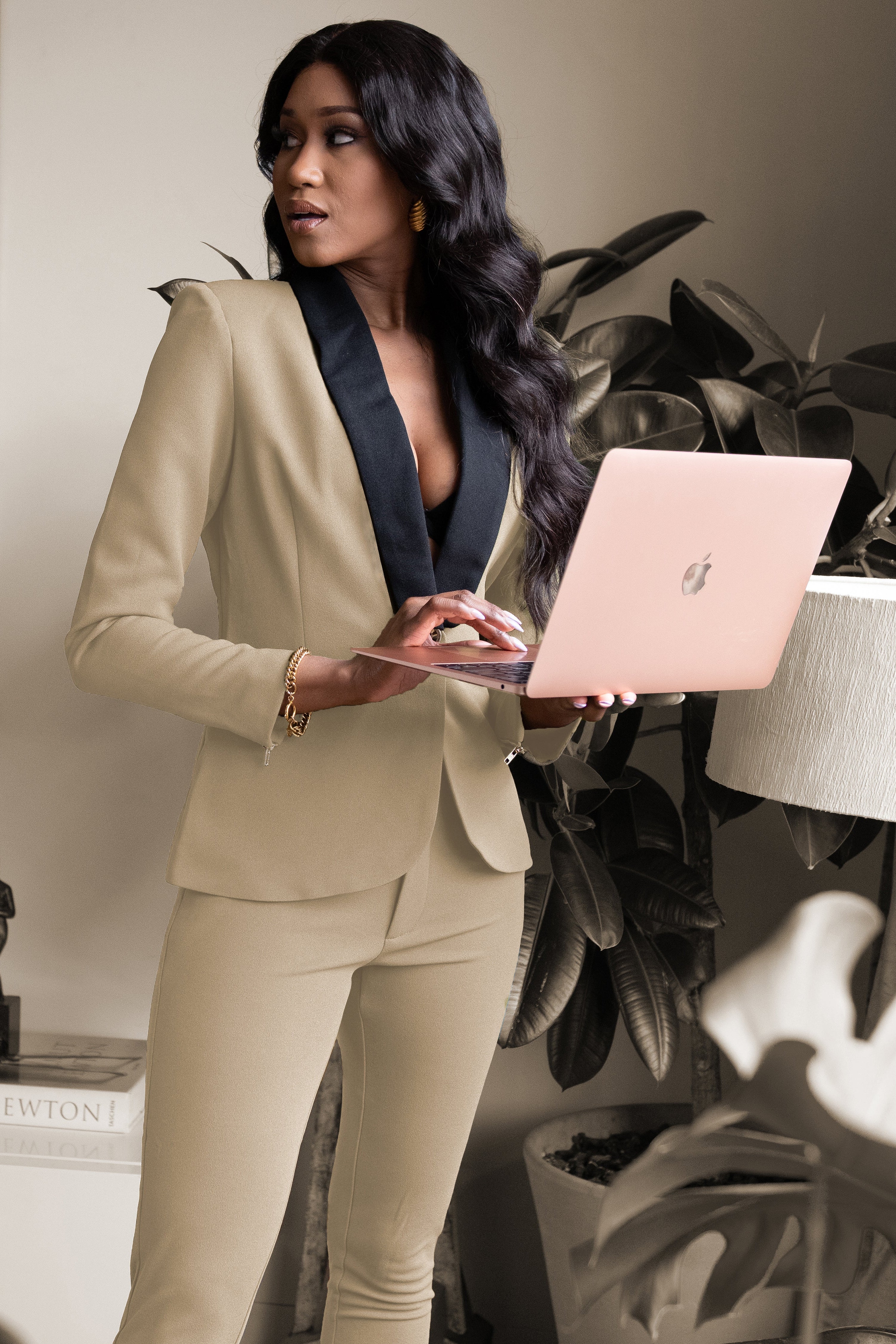 Caramel Tan/Brown Women’s Blazer  —  Rebellious Boss