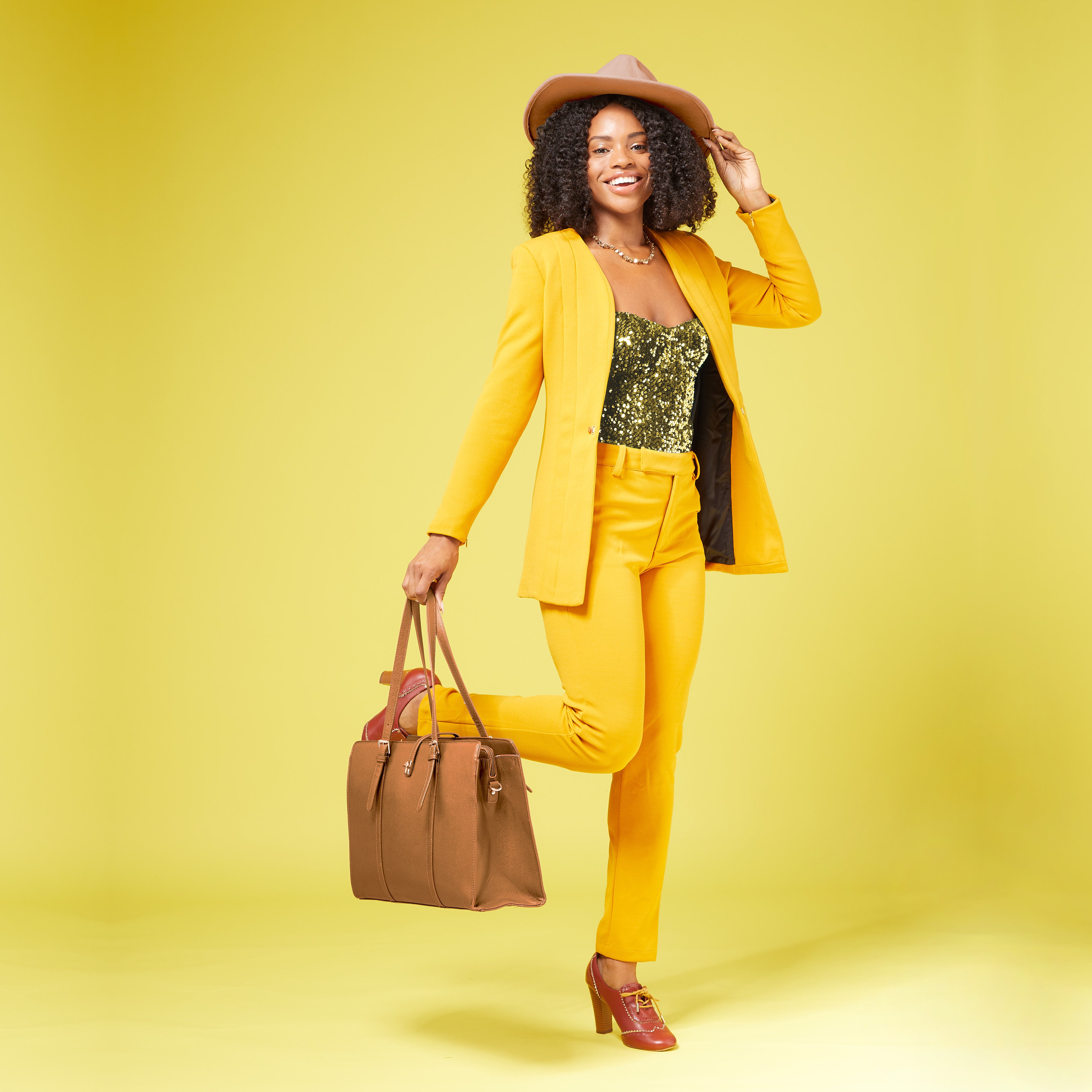 Mustard gold/yellow women’s blazer —  Rebel