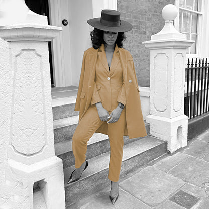 Deal Closer Straight Leg Pants - Camel Brown