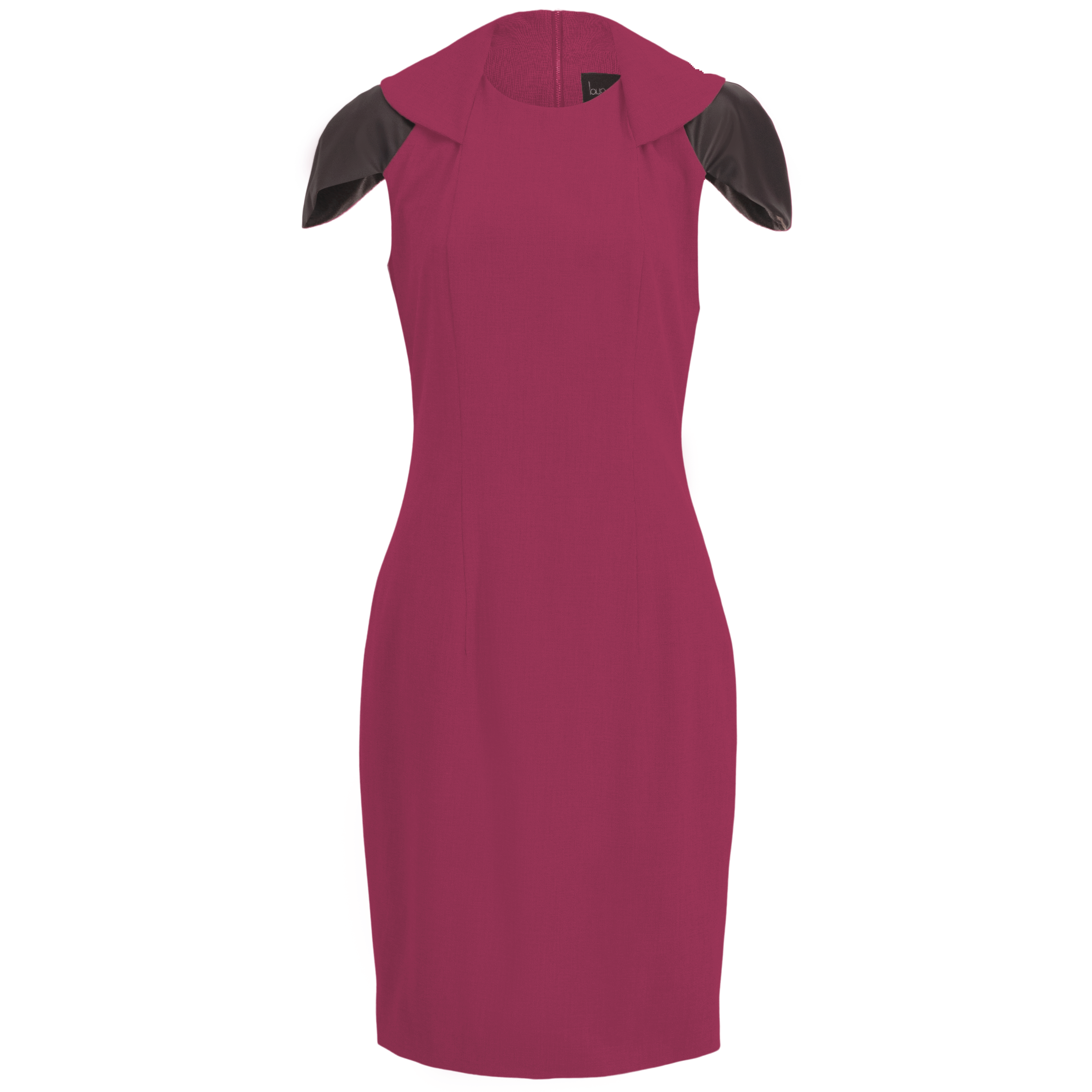 Women's Midi Crimson Red Dress | Stretch Fabric | Layo G. Women's Midi Crimson Red Dress | Stretch Fabric | Layo G.