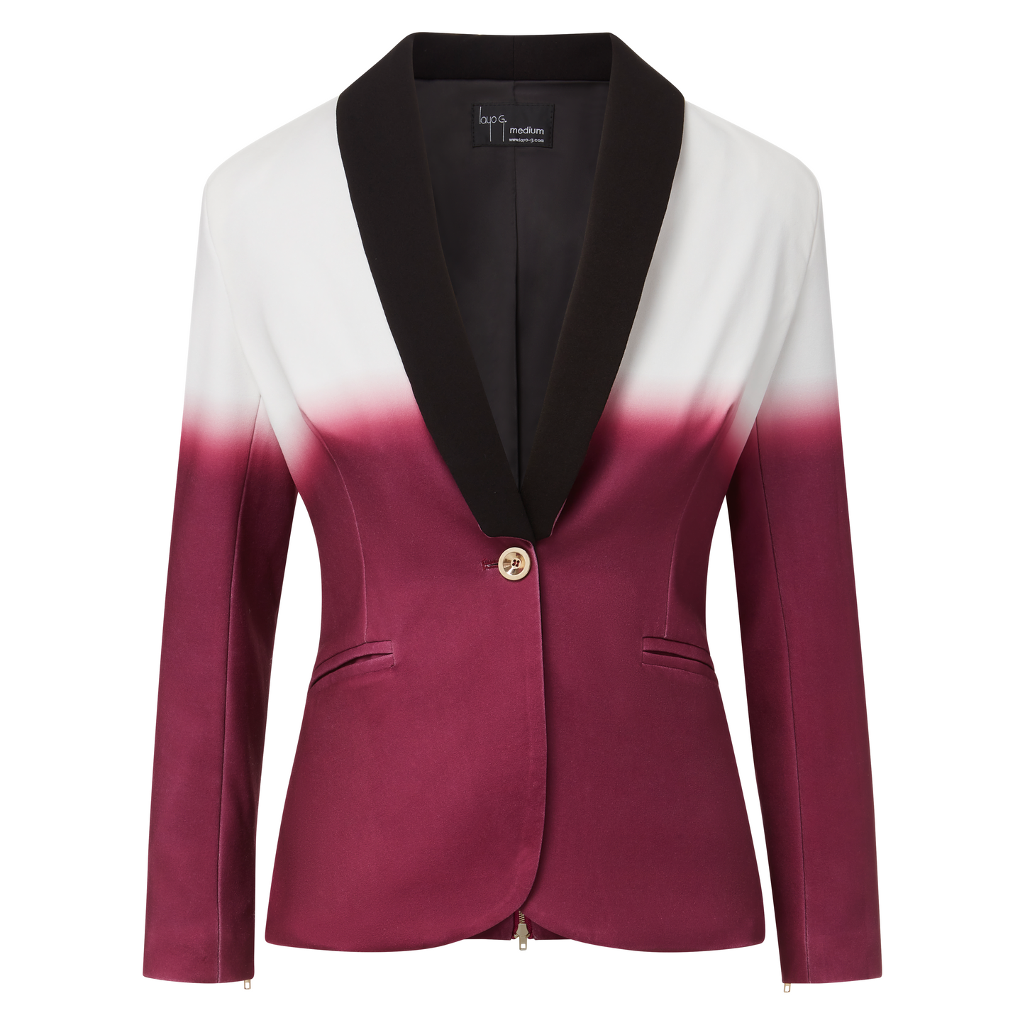 Rebellious Ombre Stretch Blazer - Fuchsia Ombre