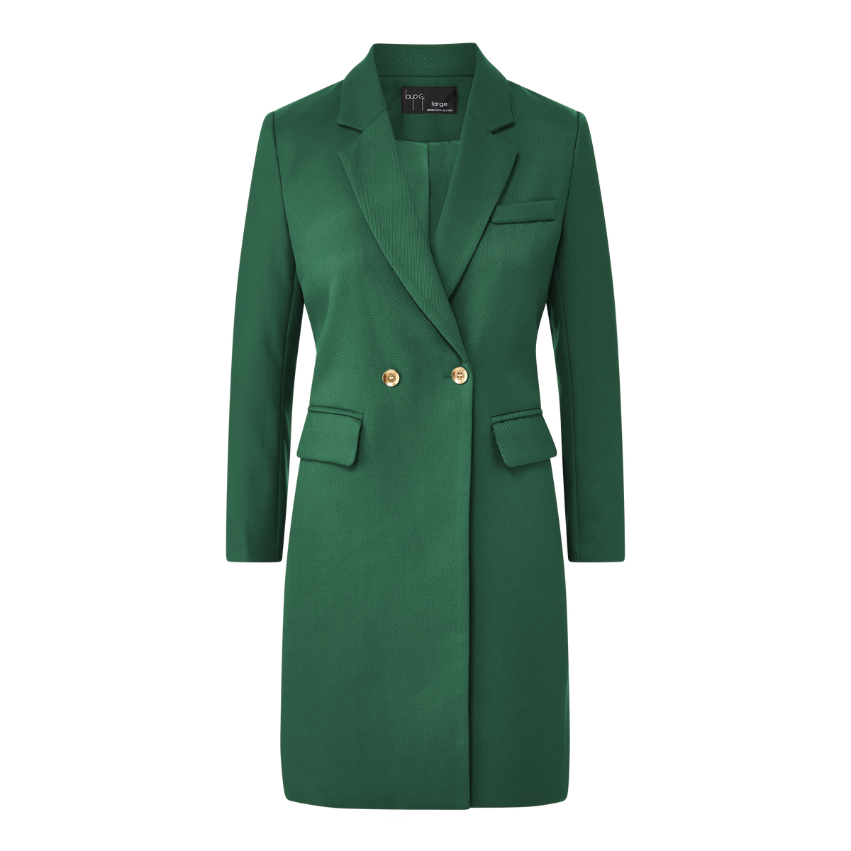 Emerald Green womens coat | Double-breasted Deal Closer | Layo G small / Green Emerald Green womens coat | Double-breasted Deal Closer | Layo G small / Green