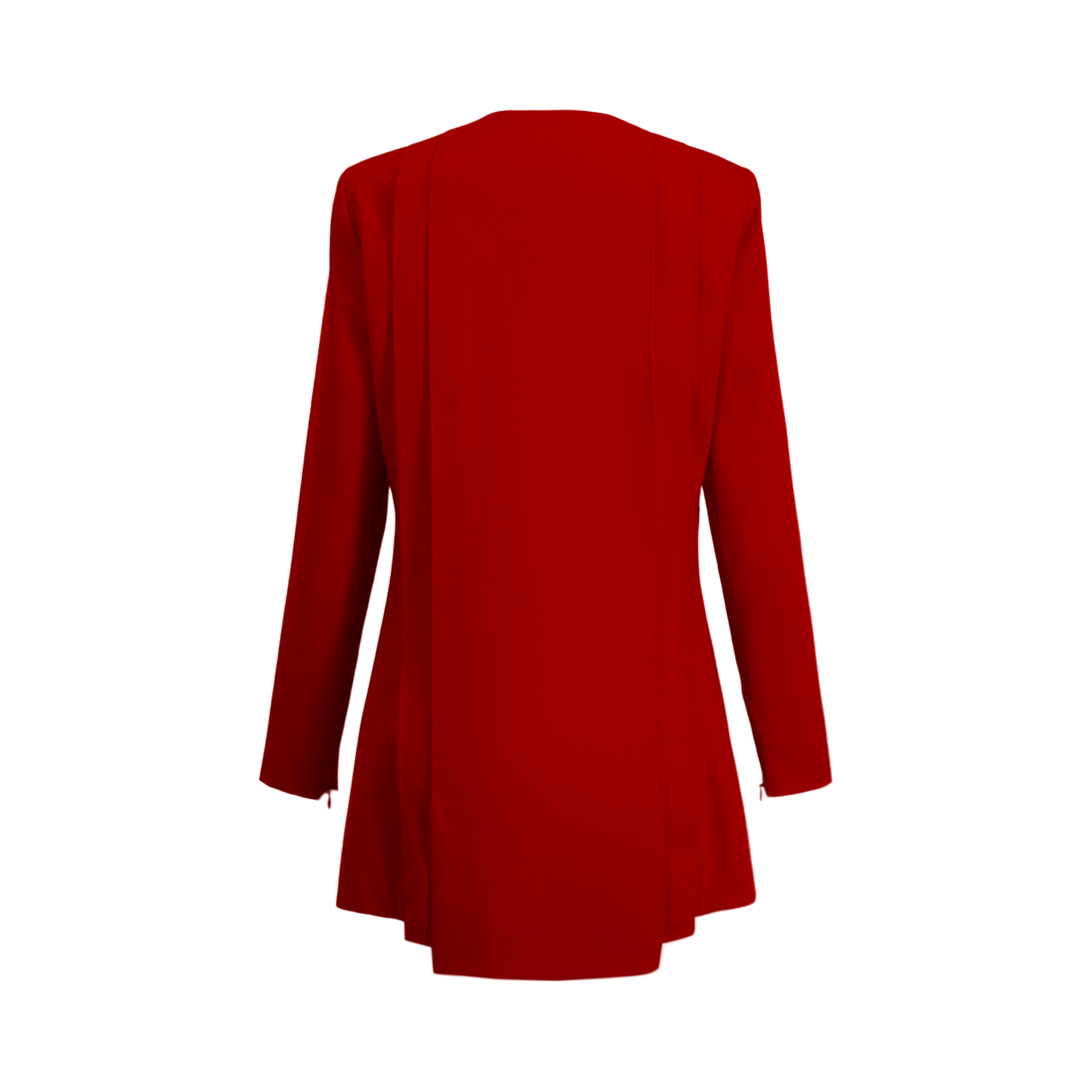 Rebel Stretch Pleated Blazer - Crimson