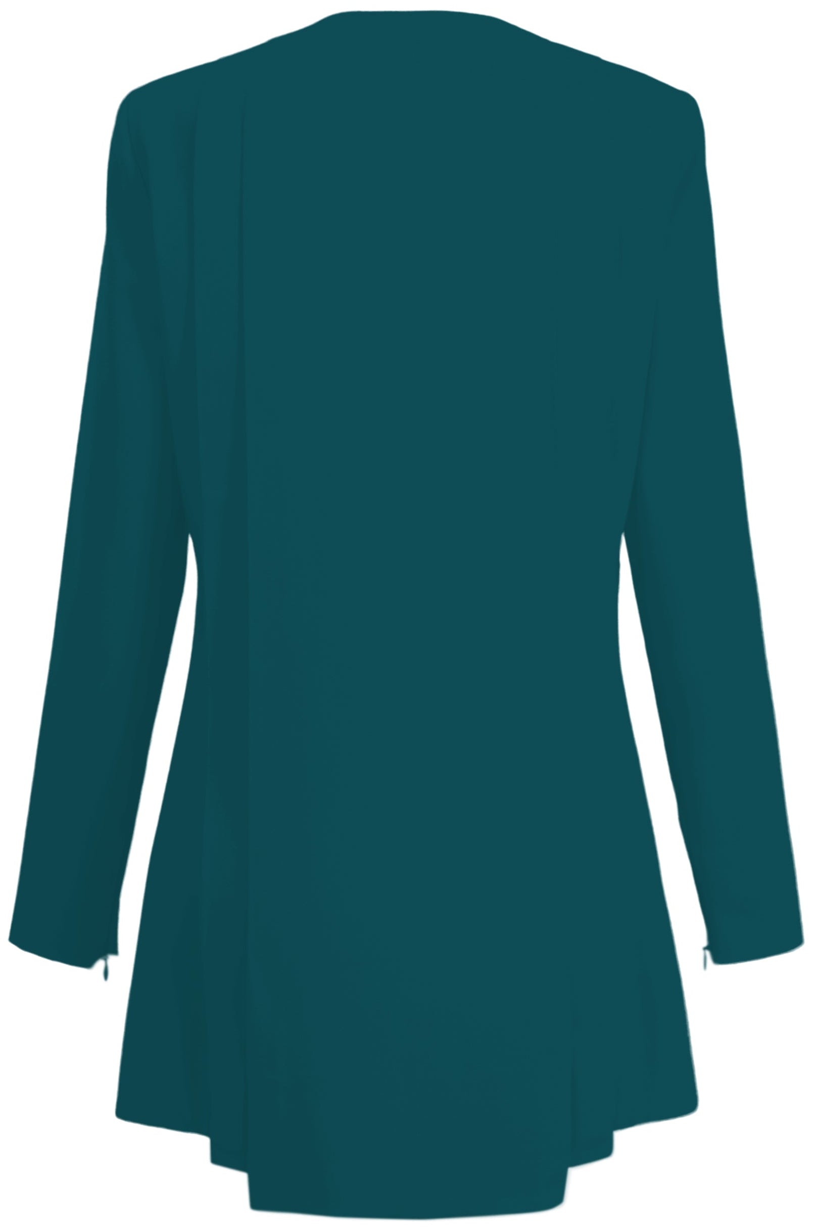 Teal Stretch Women’s Pleated Blazer