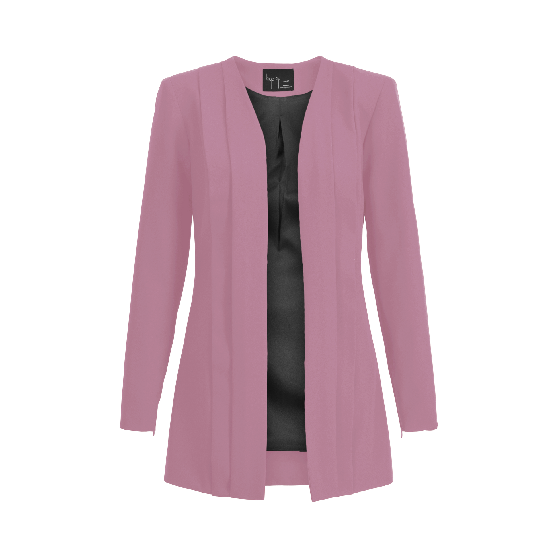 Blush Pink women's blazer stretch pleated jacket Layo G – Layo