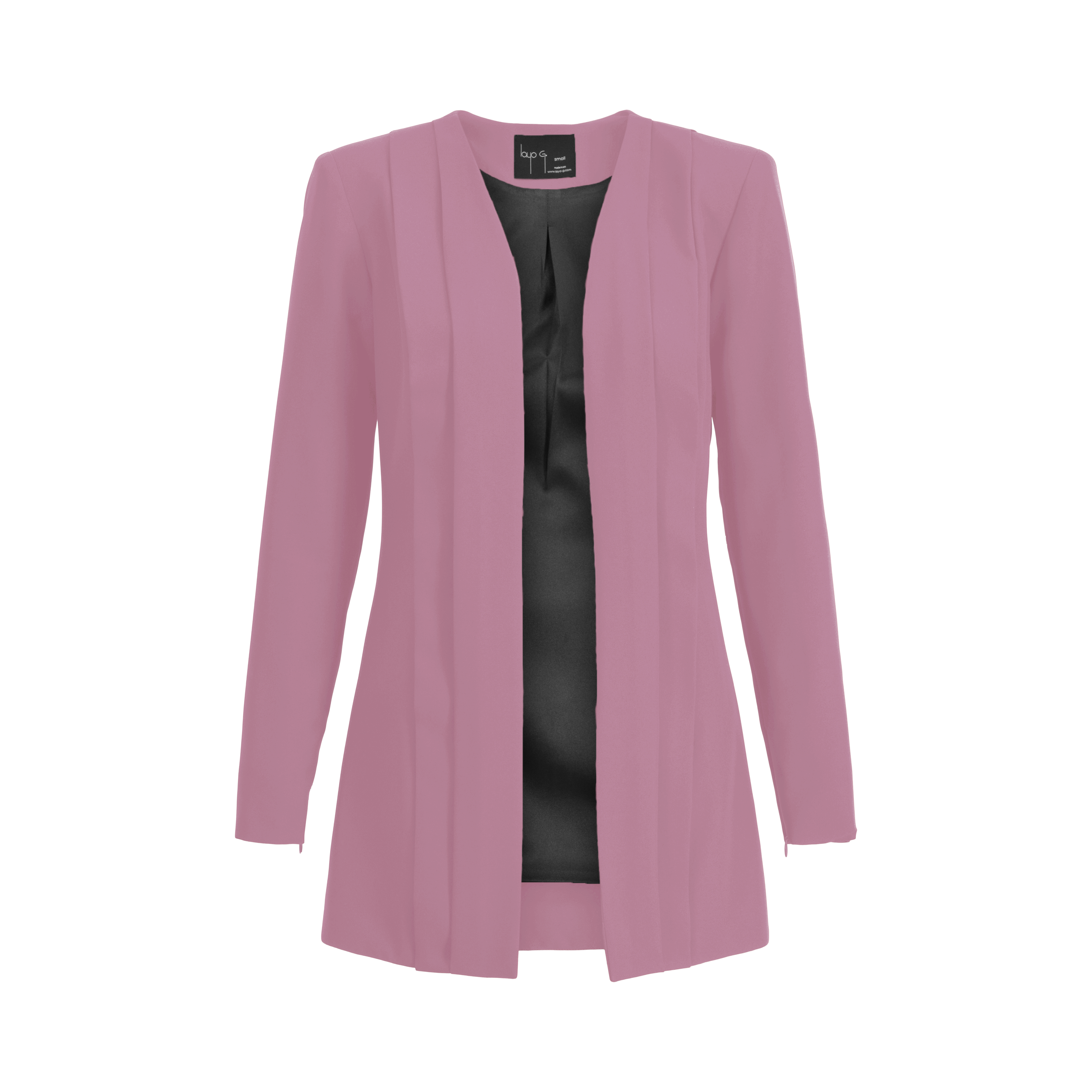 Blush Pink Pleated women’s blazer — Rebel
