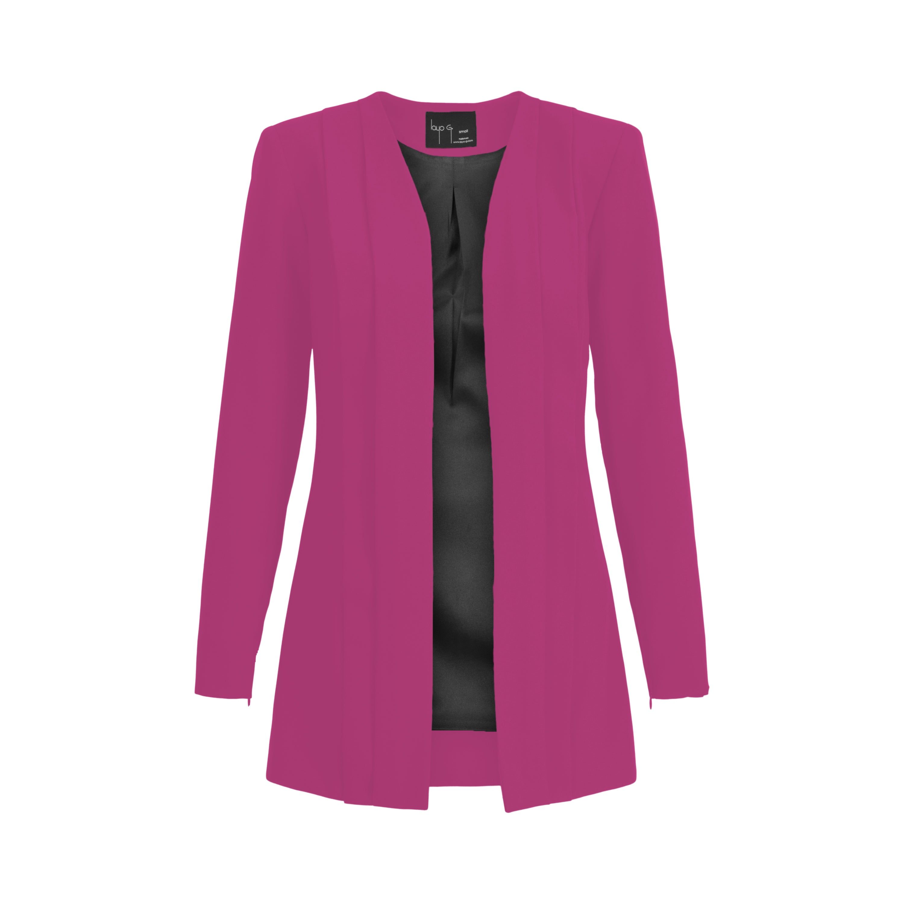Platinum Pink Stretch Women’s Pleated Blazer