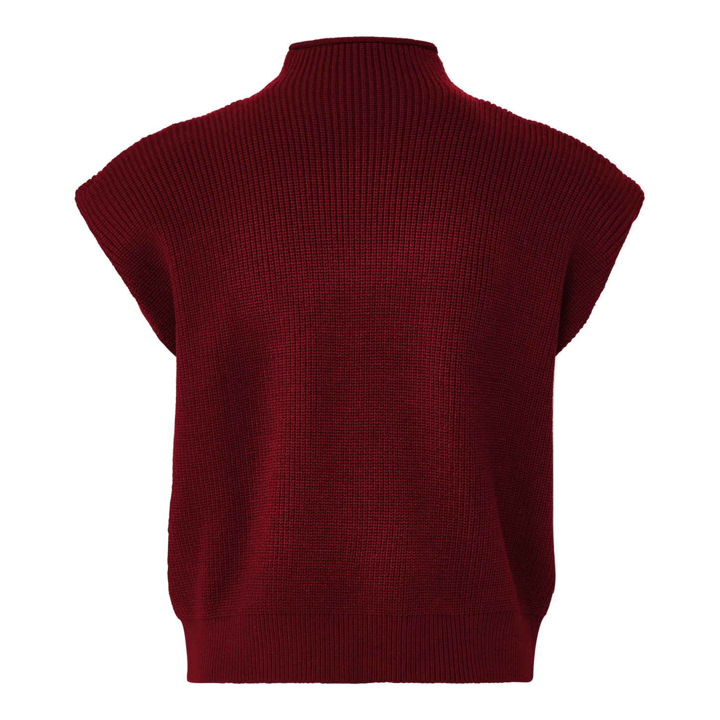 Sleeveless Sweater Top - Burgundy