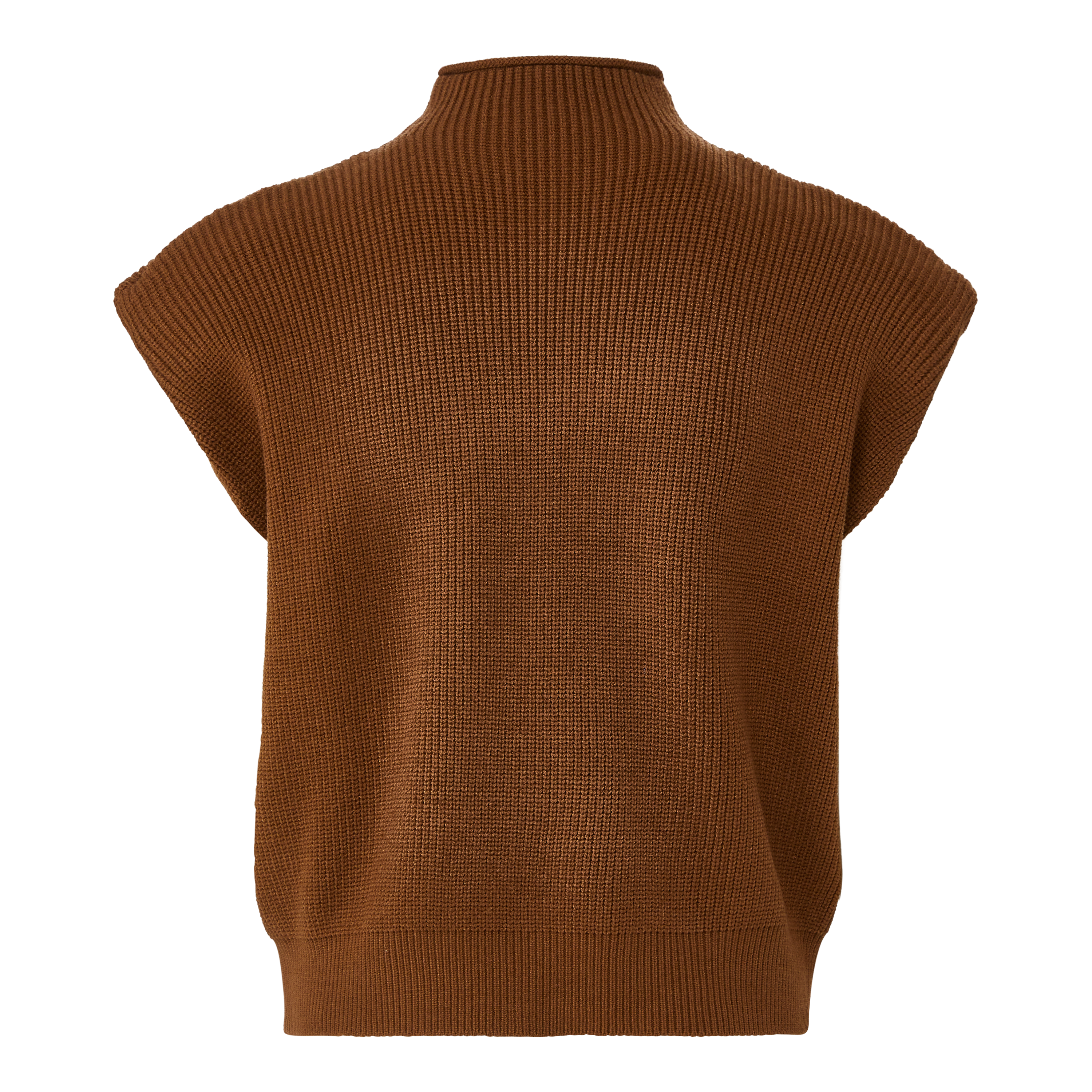 Sleeveless Sweater Top - Coffee